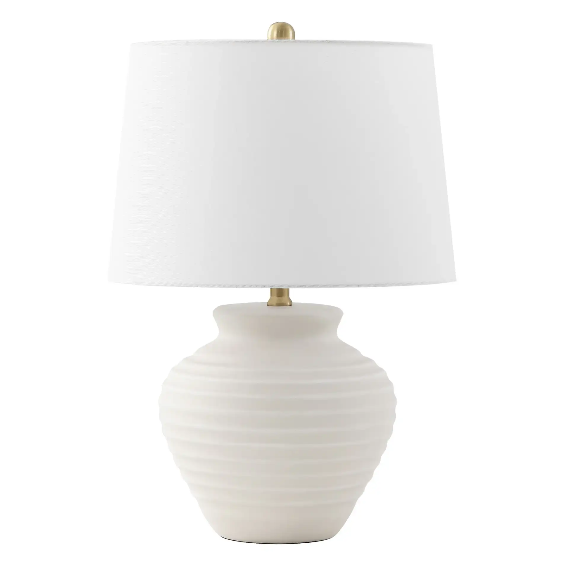 Ledger Table Lamp in Bone, detail view