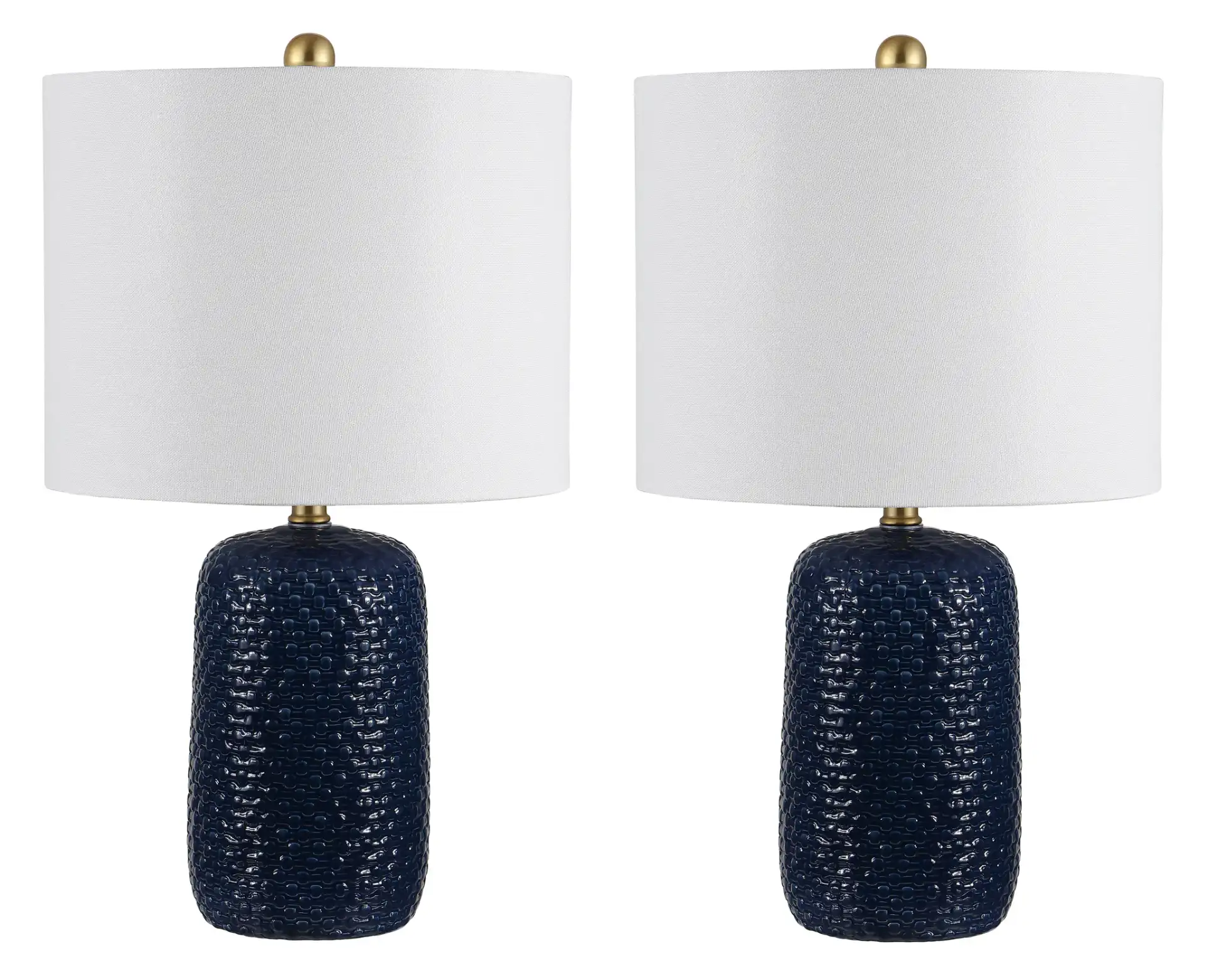Huxley Table Lamp (Set Of 2) in Navy Blue, detail view