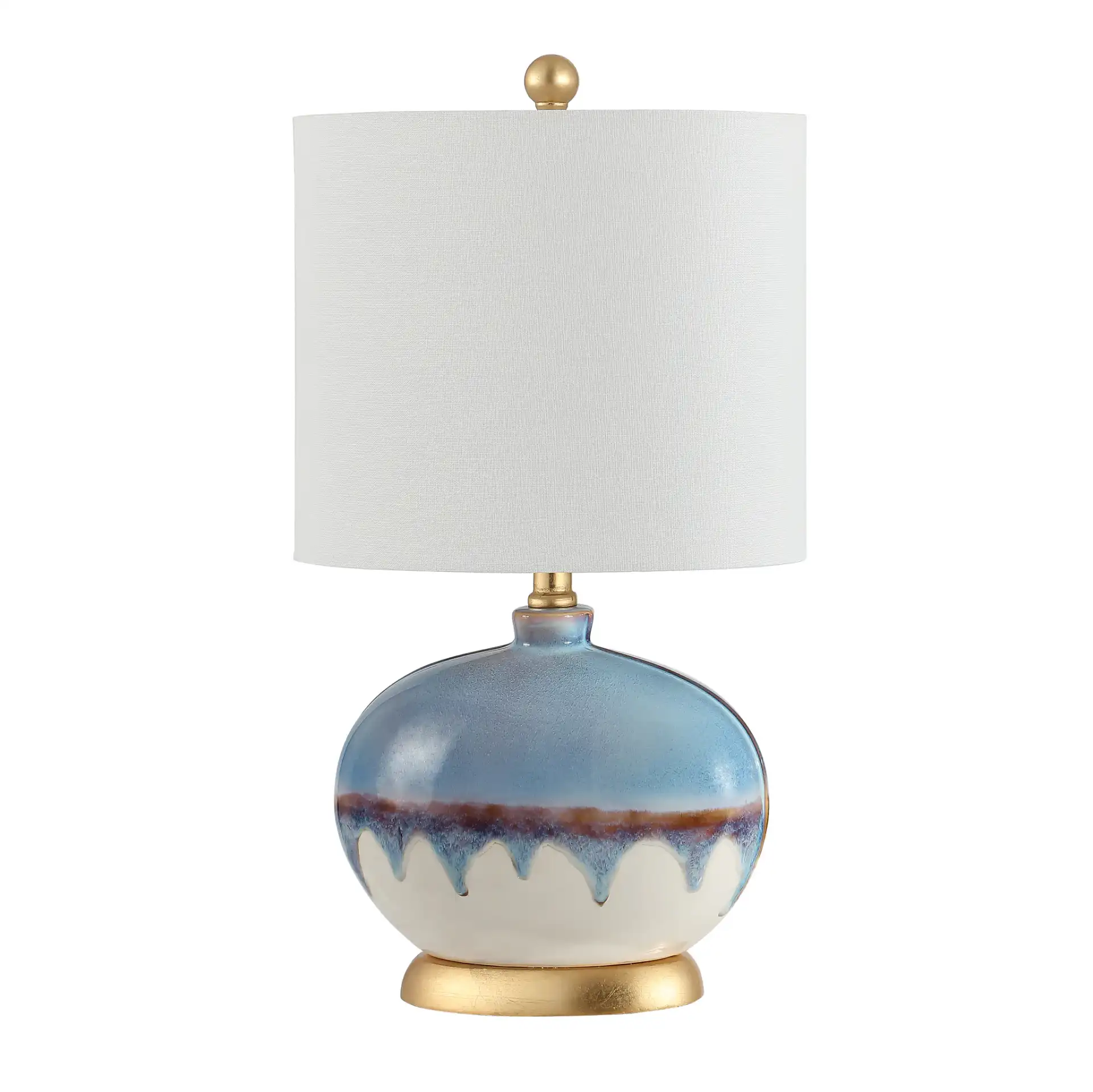 Koa Table Lamp in Blue, detail view