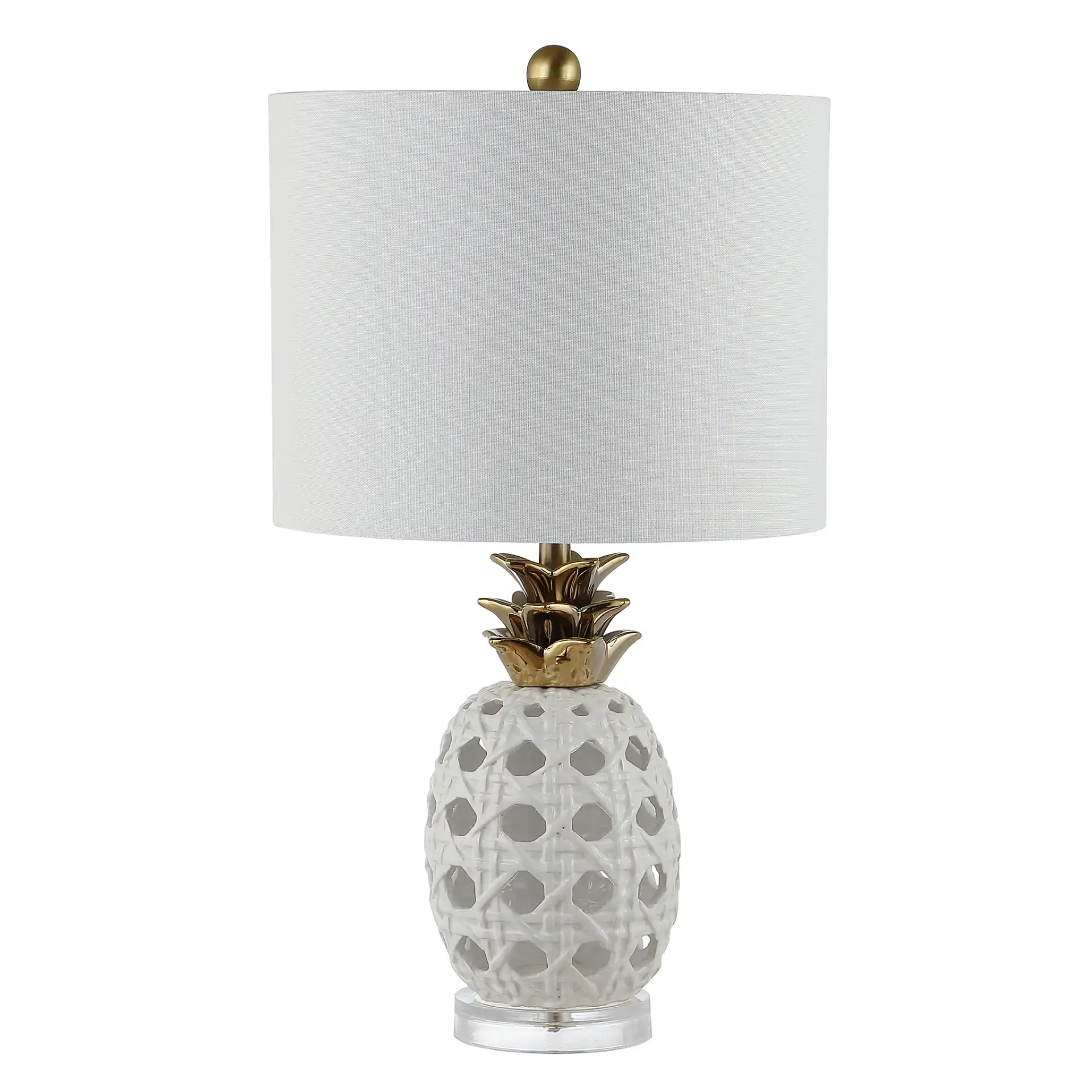 Sonny Table Lamp in White, detail view