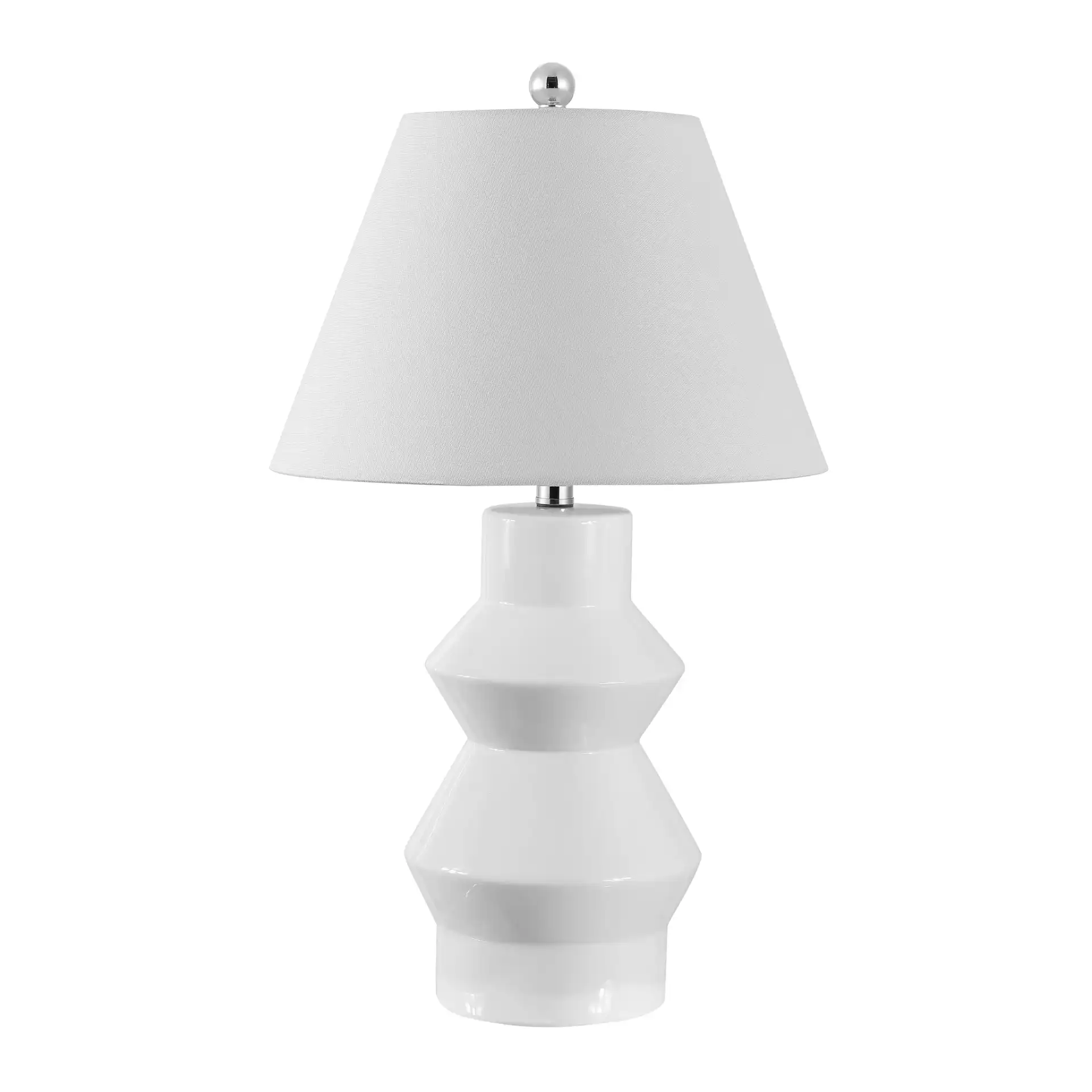 Larcia Table Lamp in White, detail view