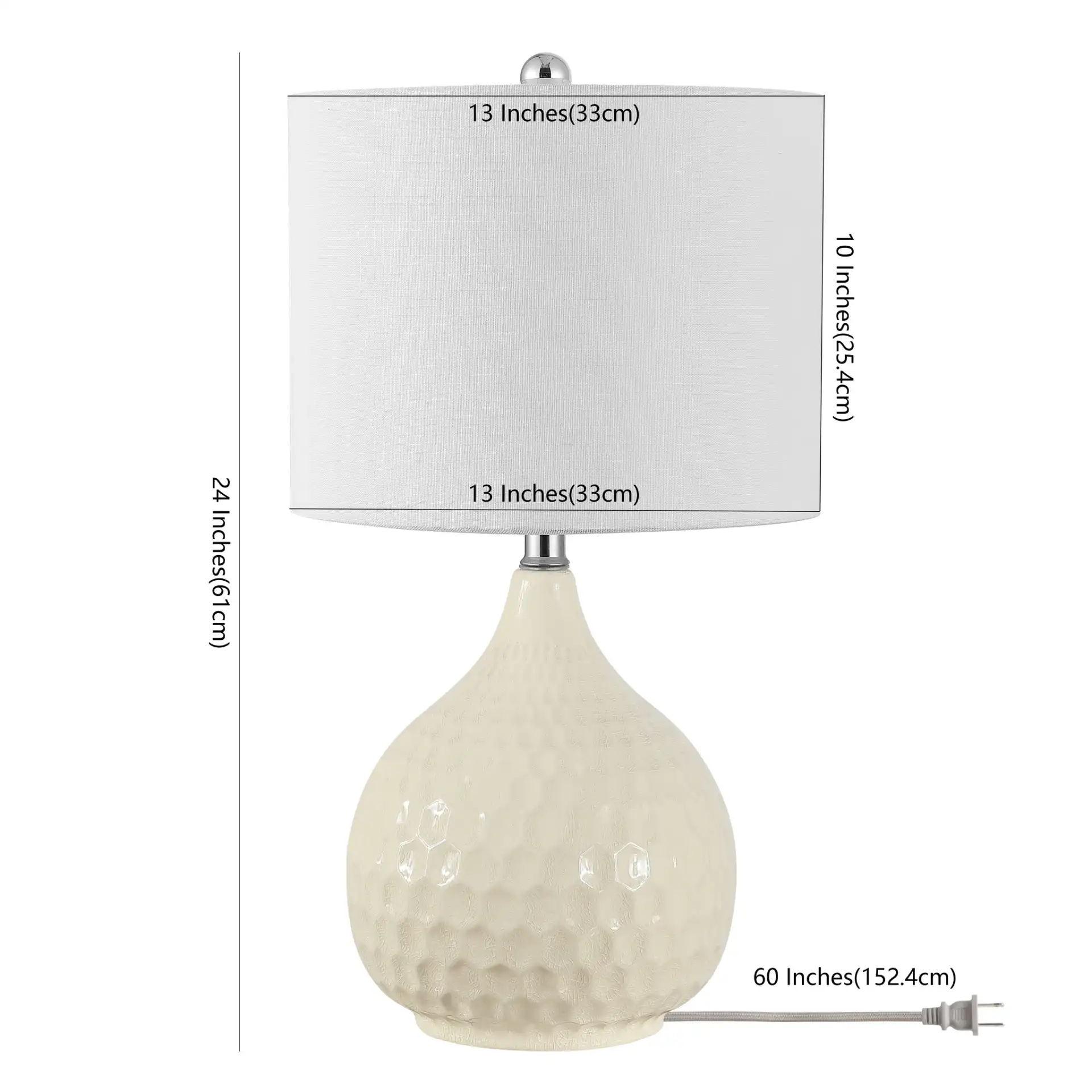 Nalon Table Lamp (Set Of 2) in Ivory, detail view