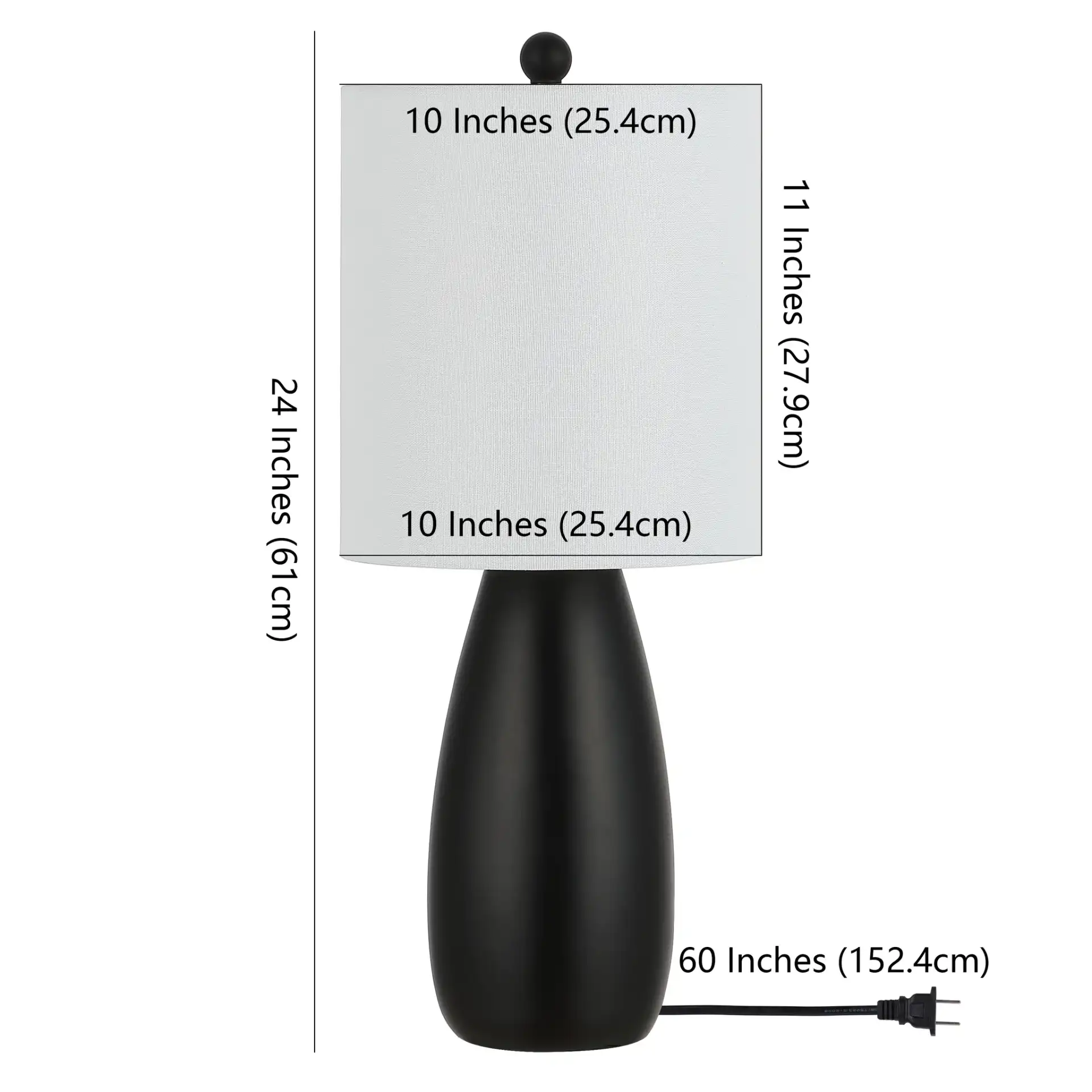 Arlia Table Lamp (Set Of 2) in Black, detail view
