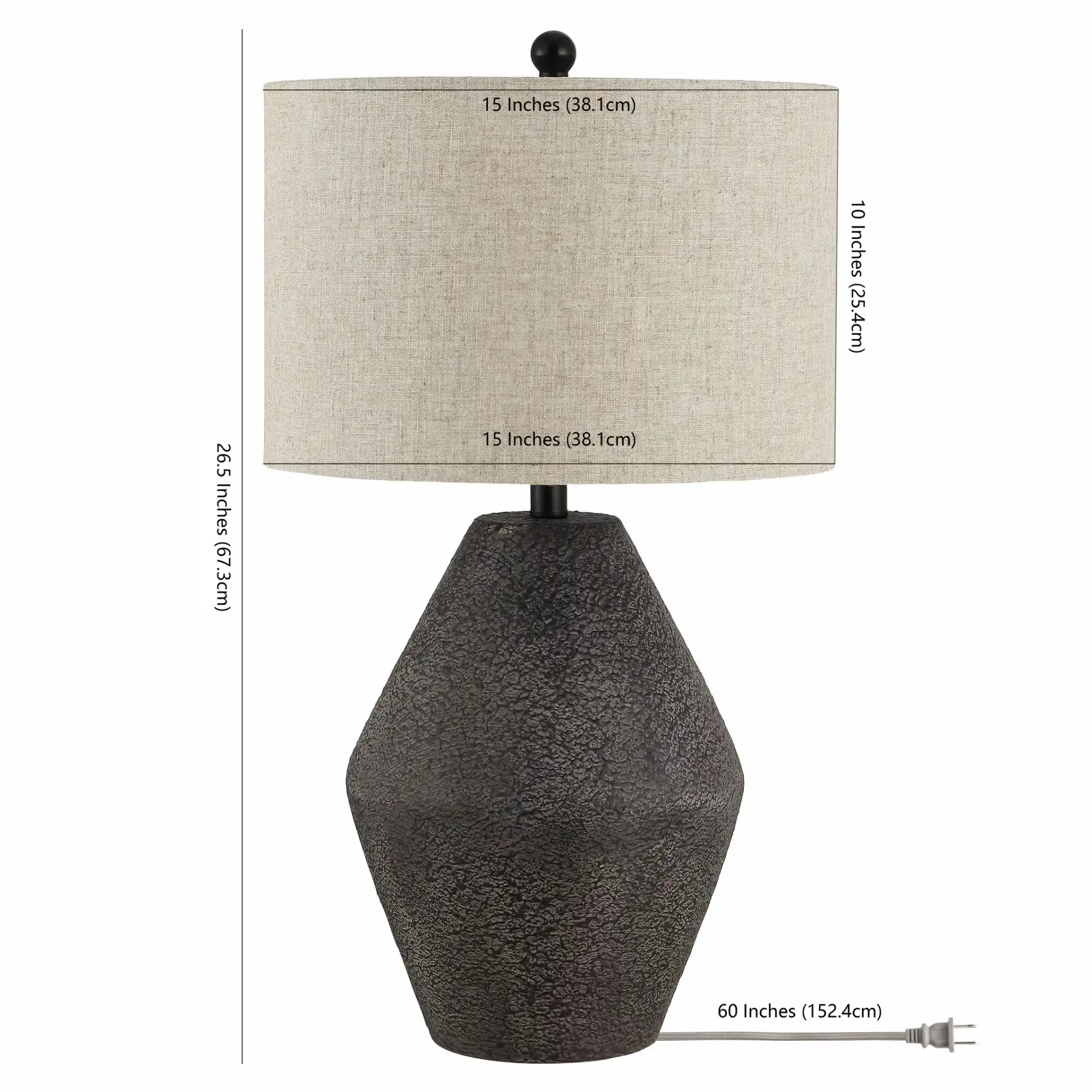 Ersta Table Lamp in Brown, detail view