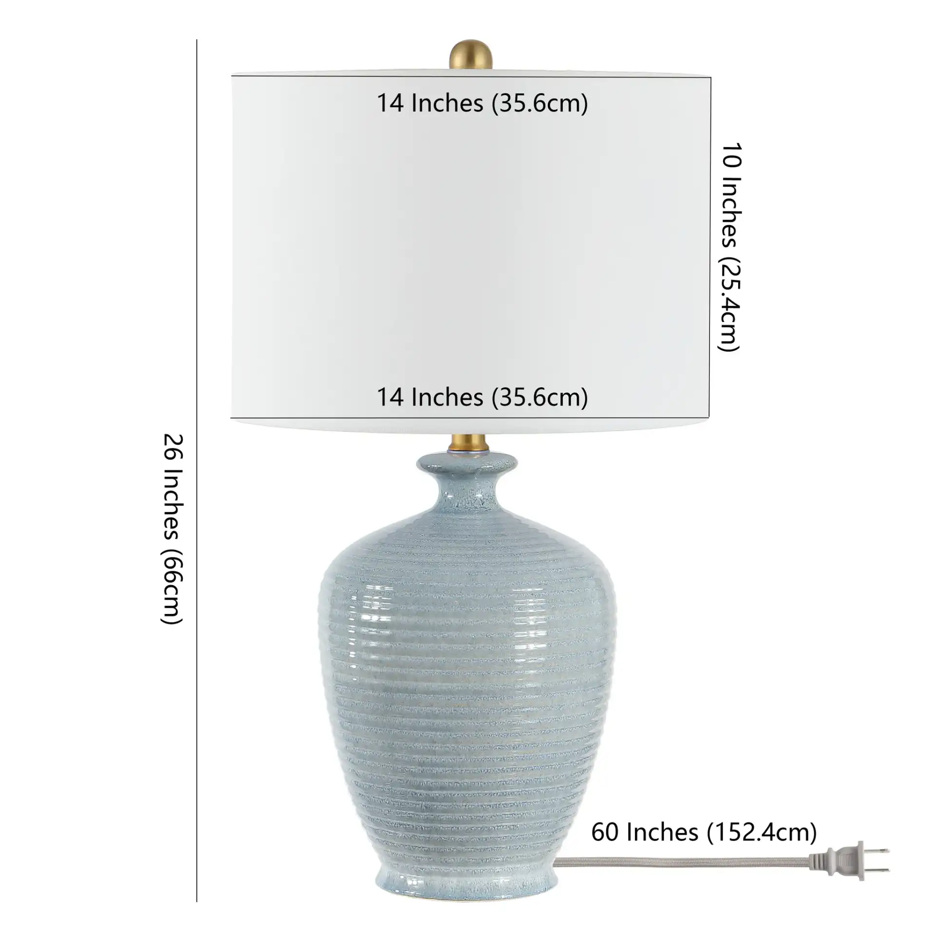 Hanron Table Lamp in Blue, detail view