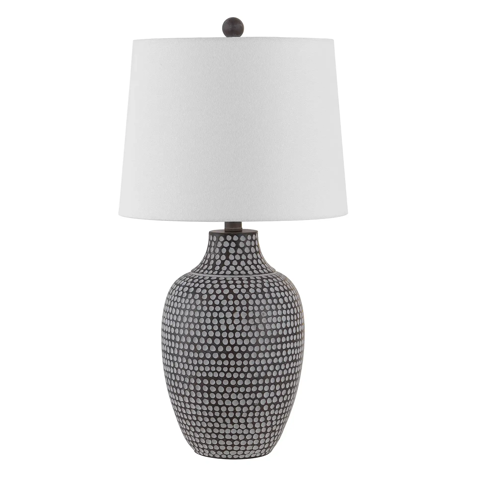 Resler Table Lamp in Brown, detail view