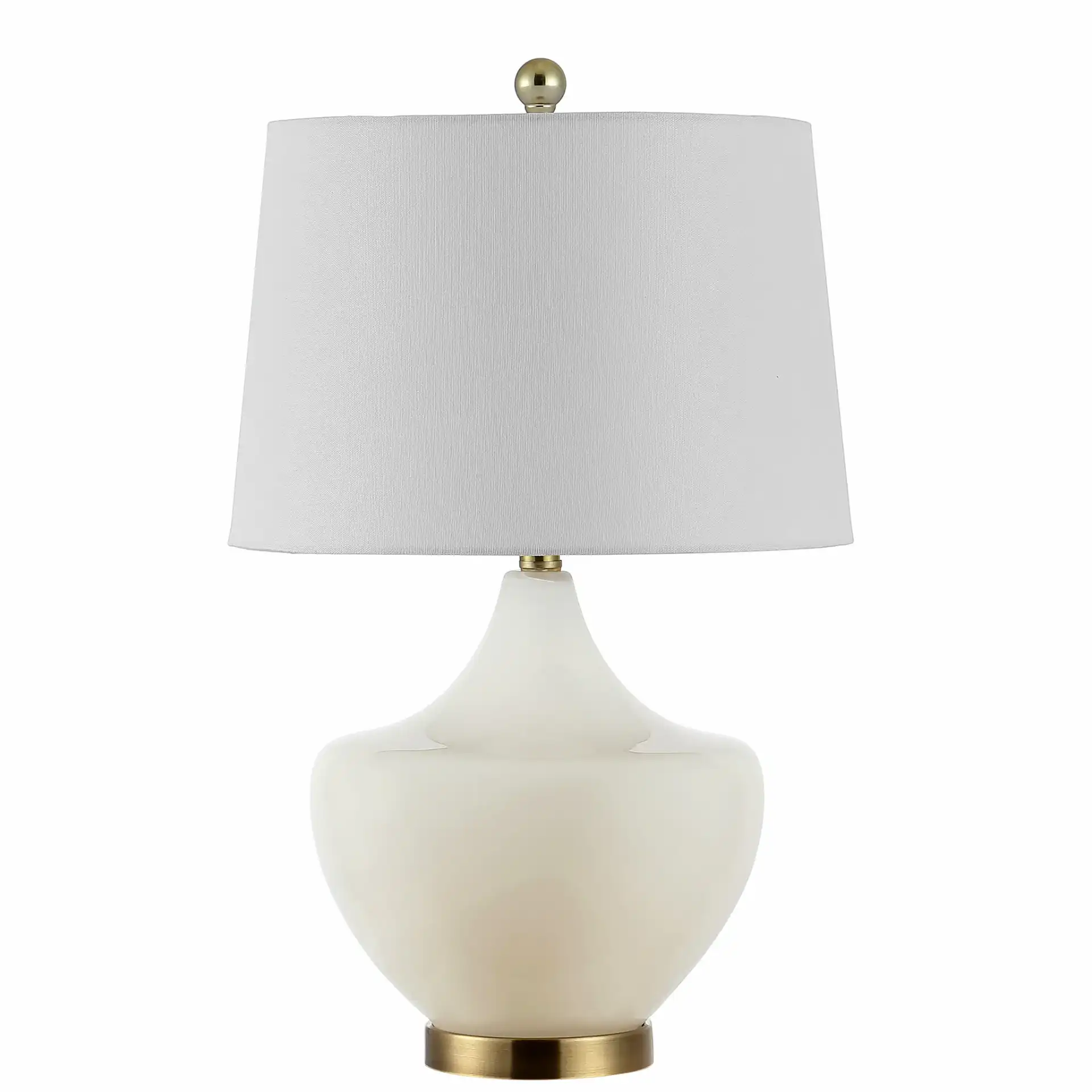 Demra Table Lamp in White, detail view