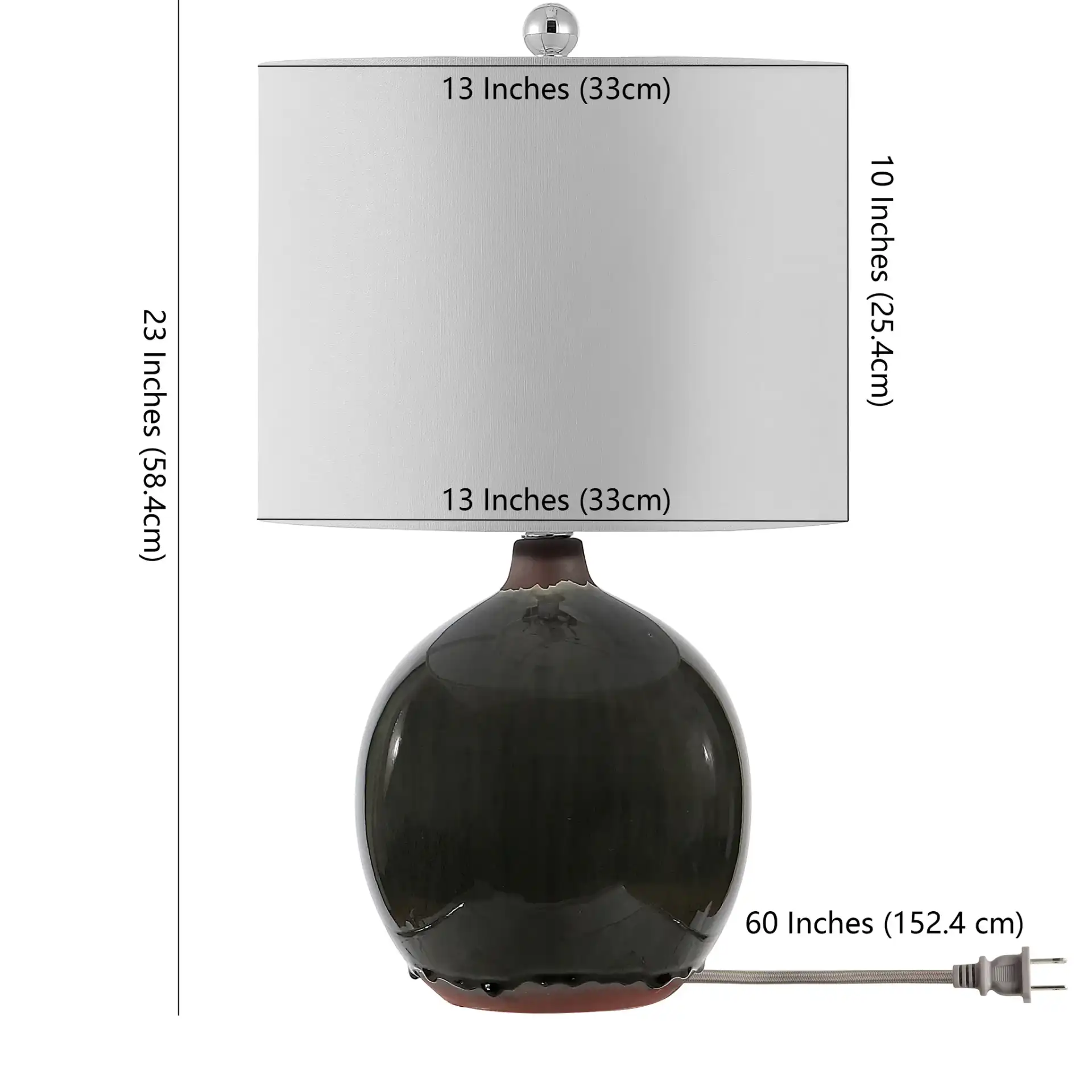 Wila Table Lamp in Brown, detail view
