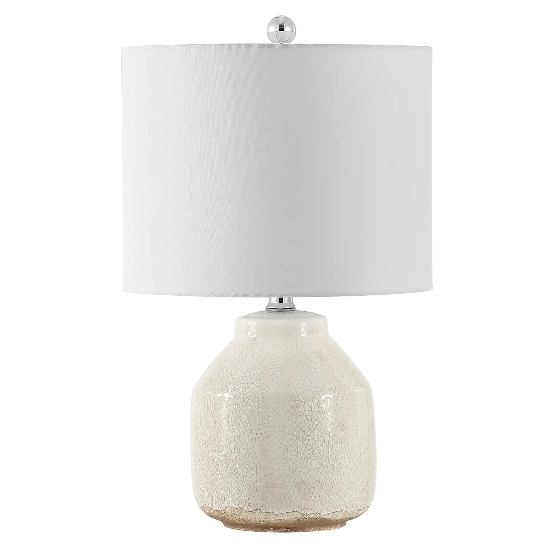 Traken Table Lamp in Antique White, detail view