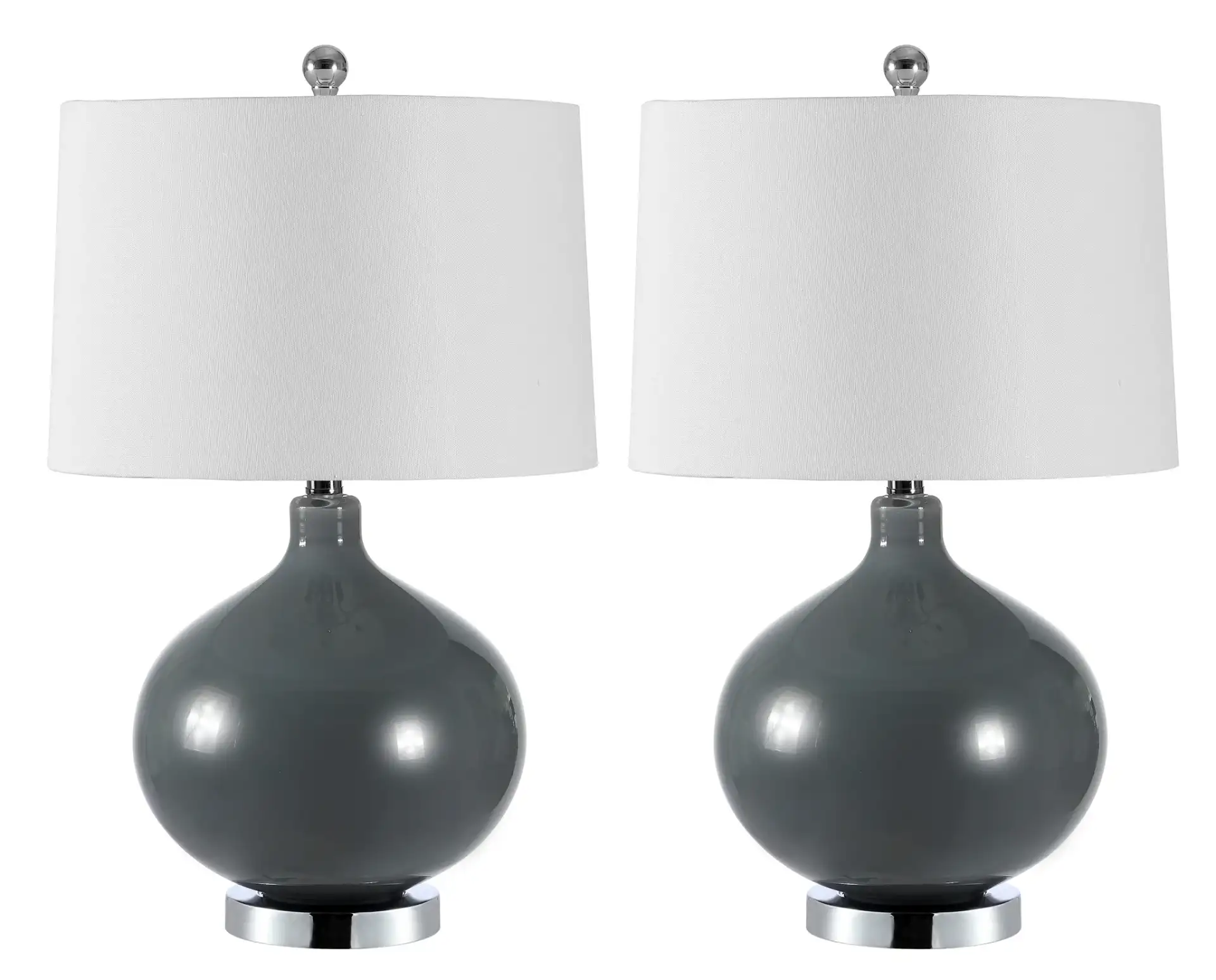 Masera Table Lamp With Usb (Set Of 2) in Gray, detail view