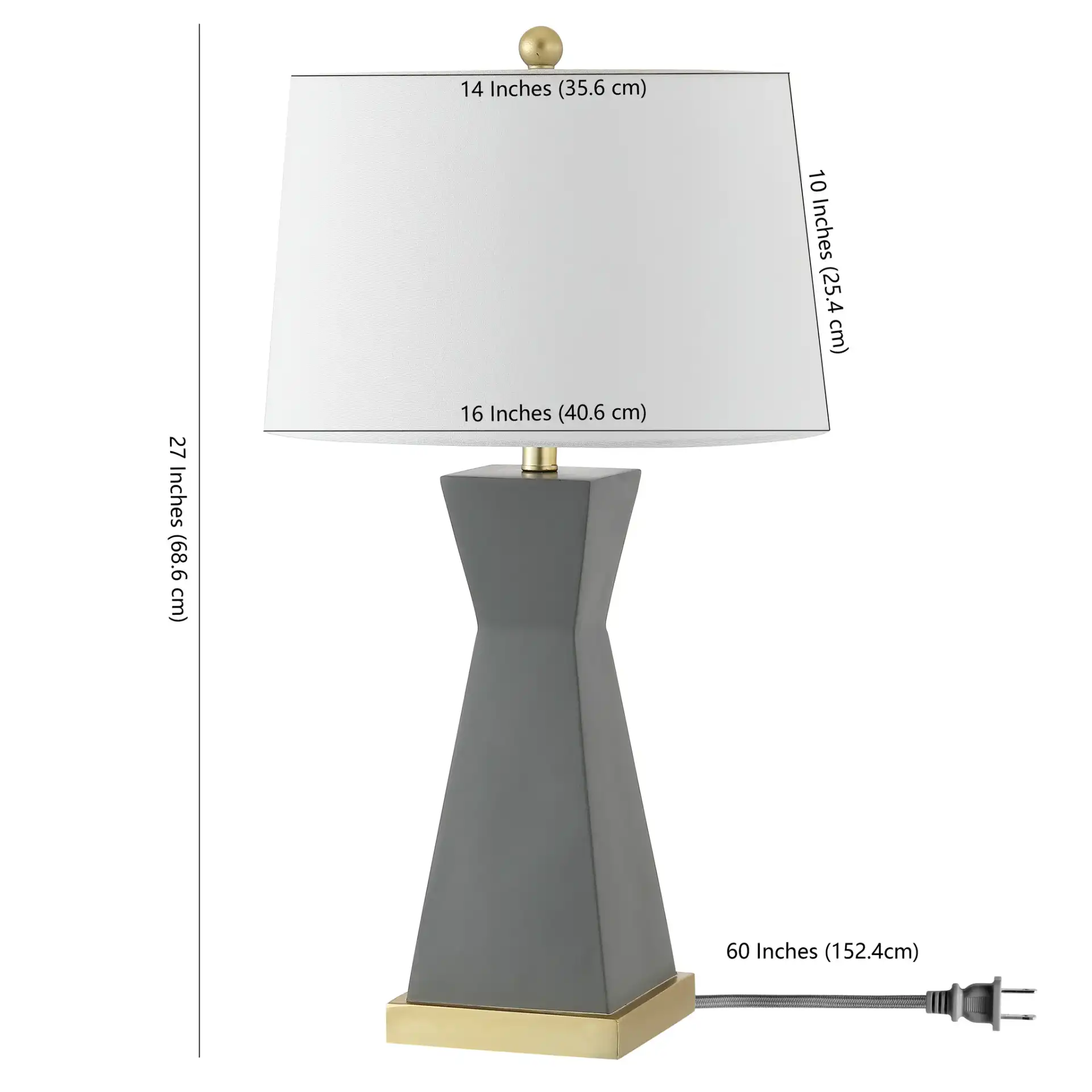 Onder Table Lamp (Set of 2) in Gray, detail view
