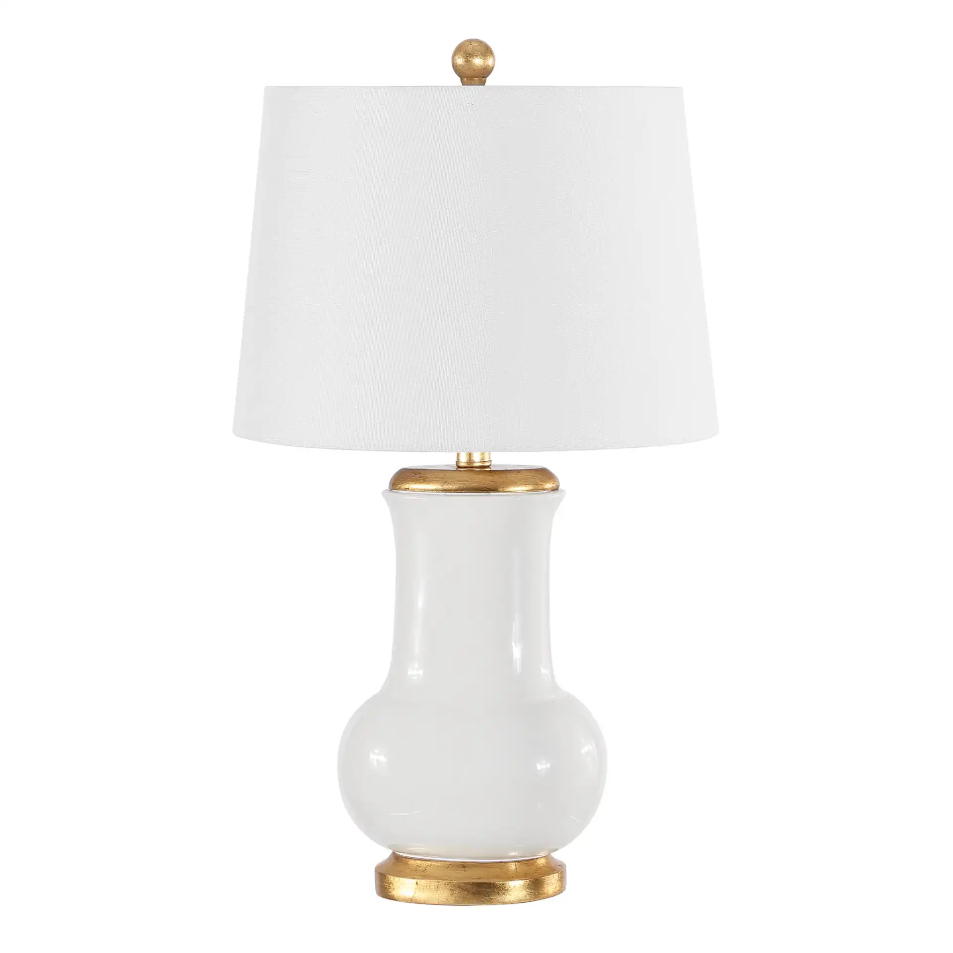 Emberson Table Lamp in Ivory / Gold, detail view