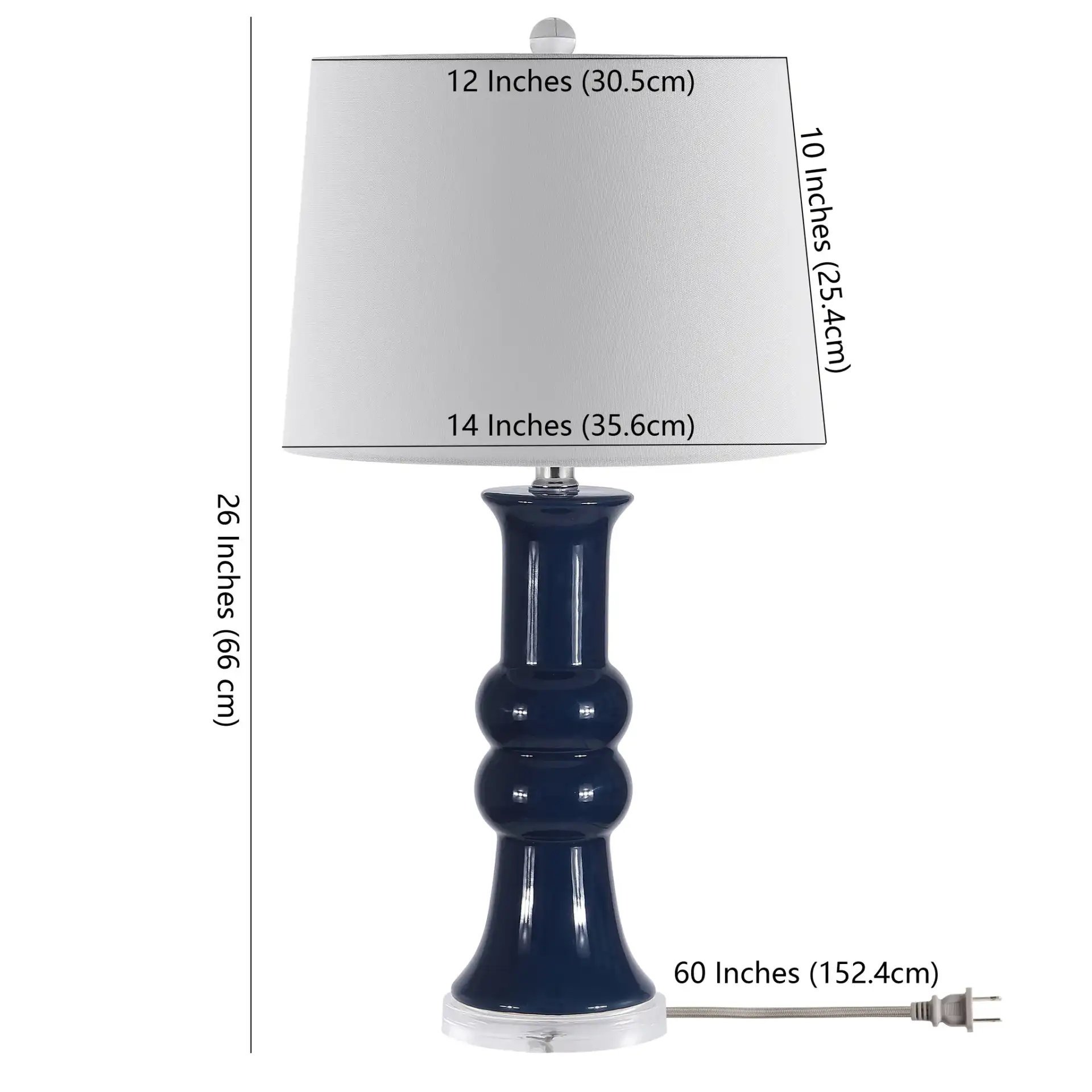 Lamber Table Lamp (Set Of 2) in Blue, detail view