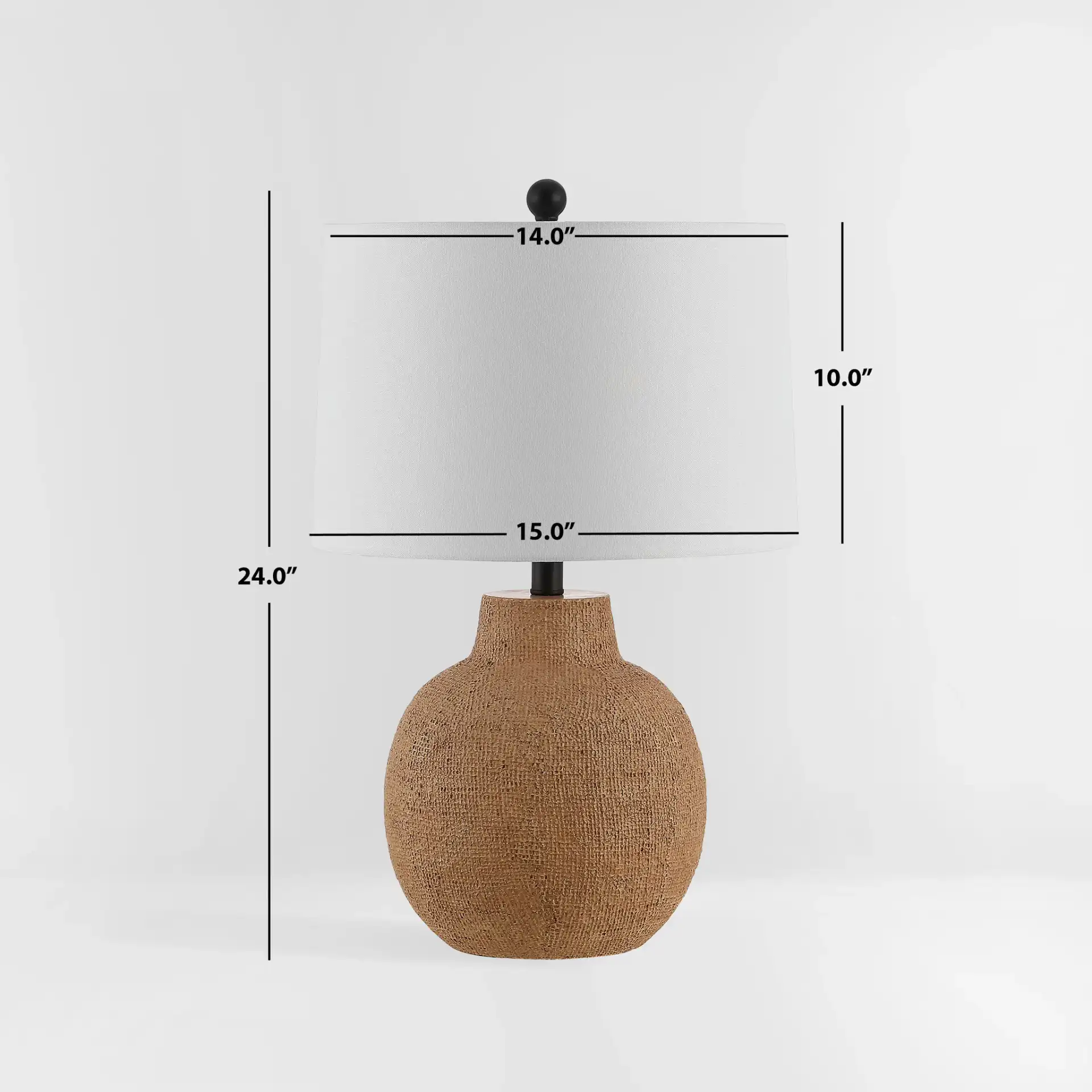 Acer Table Lamp in Brown, detail view