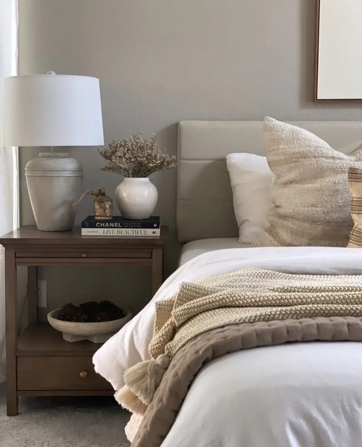 Demlin Table Lamp in Gray in a styled room