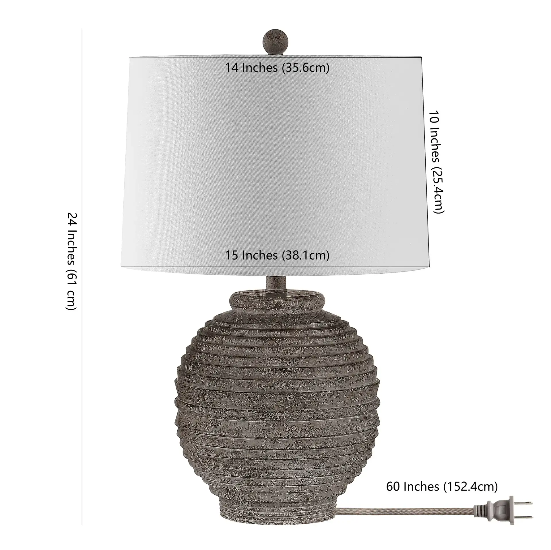 Pendri Table Lamp in Brown, detail view