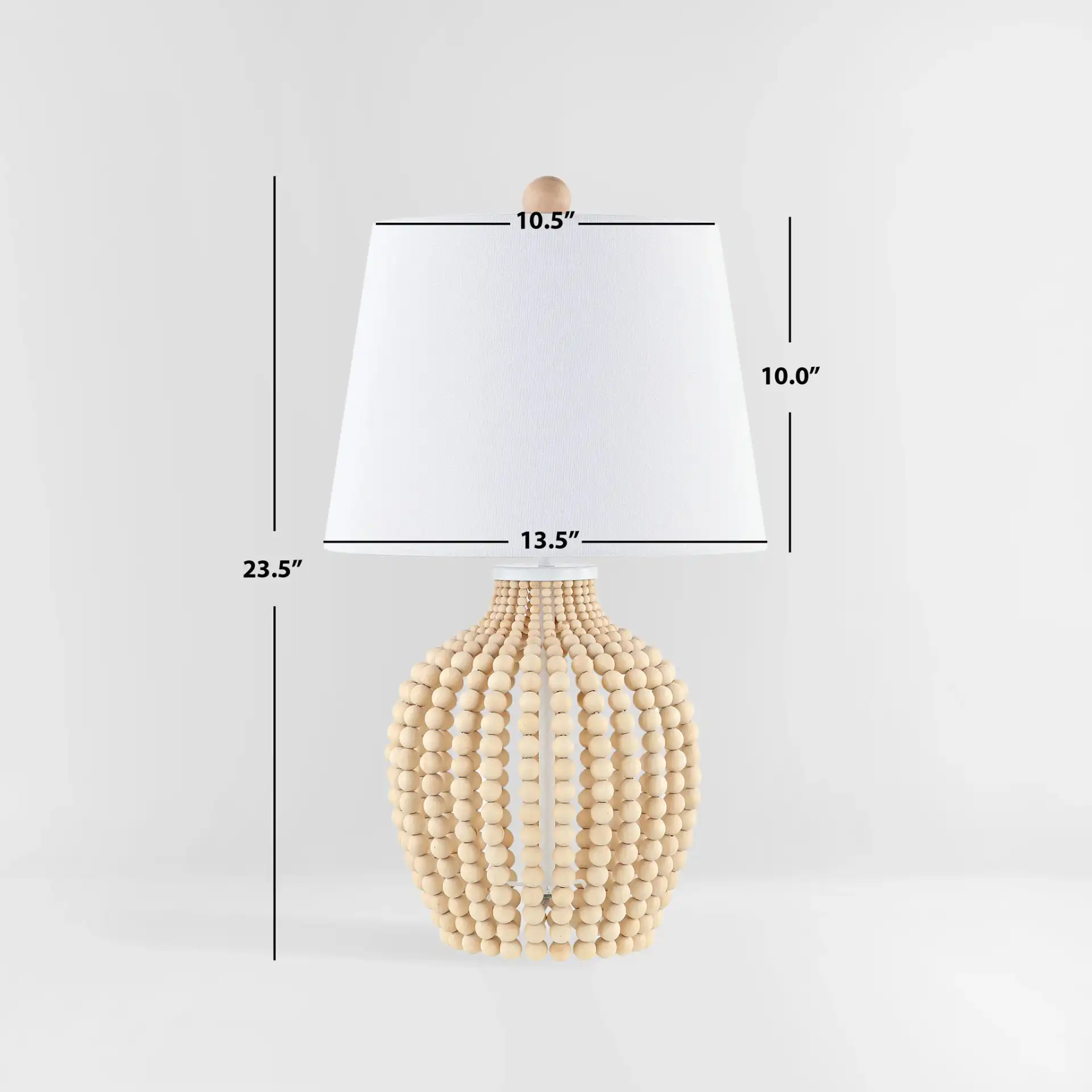 Rewli Table Lamp in Natural / White, detail view