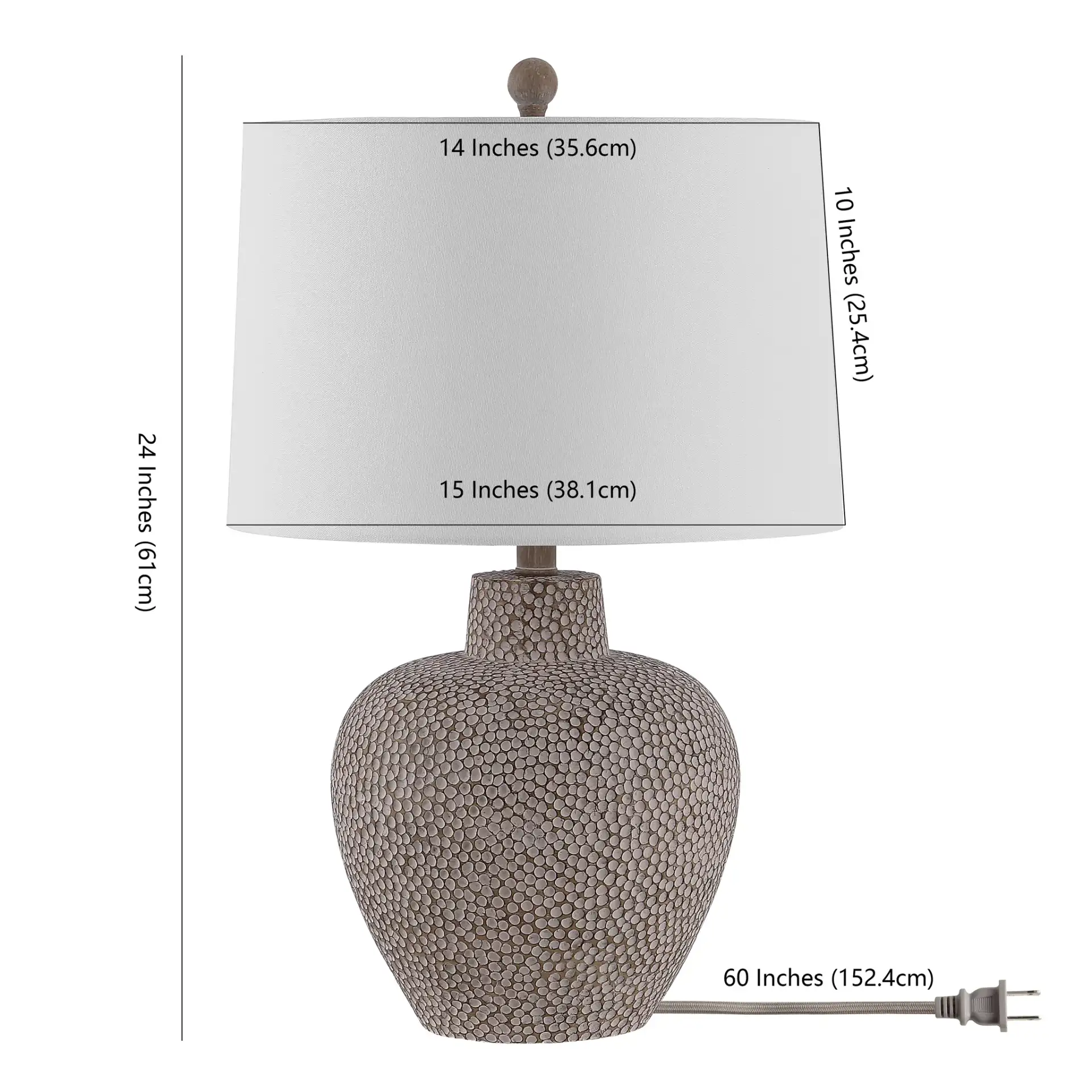 Kei Table Lamp in Brown, detail view