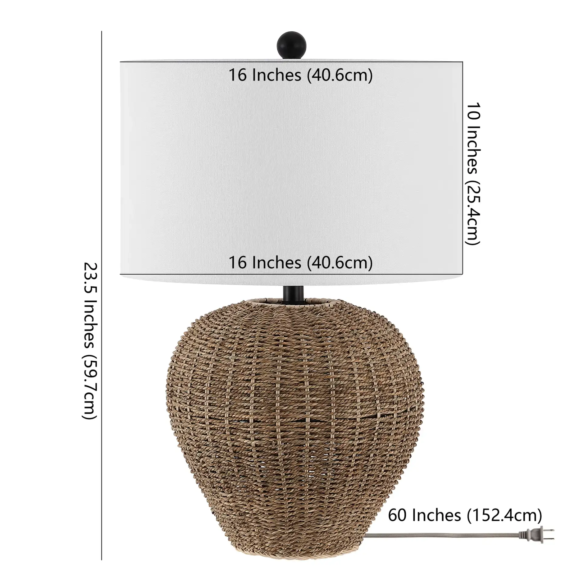 Firth Table Lamp in Natural, detail view