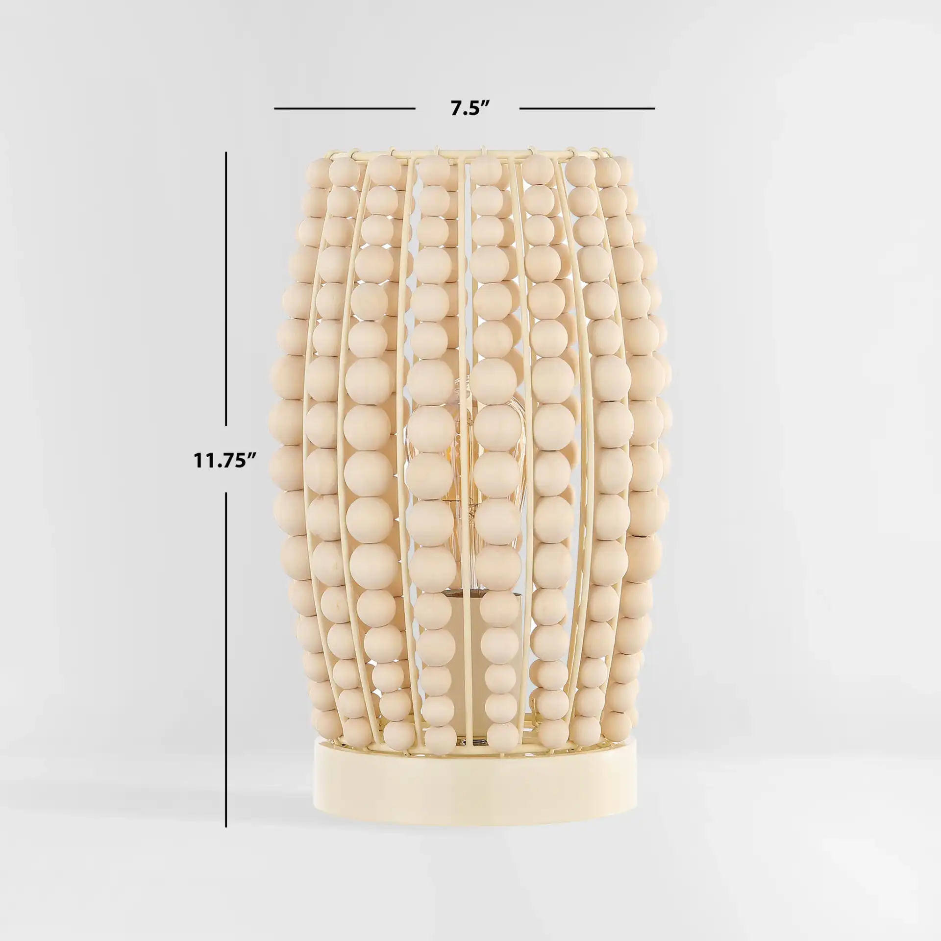 Darrow Table Lamp in Cream, detail view