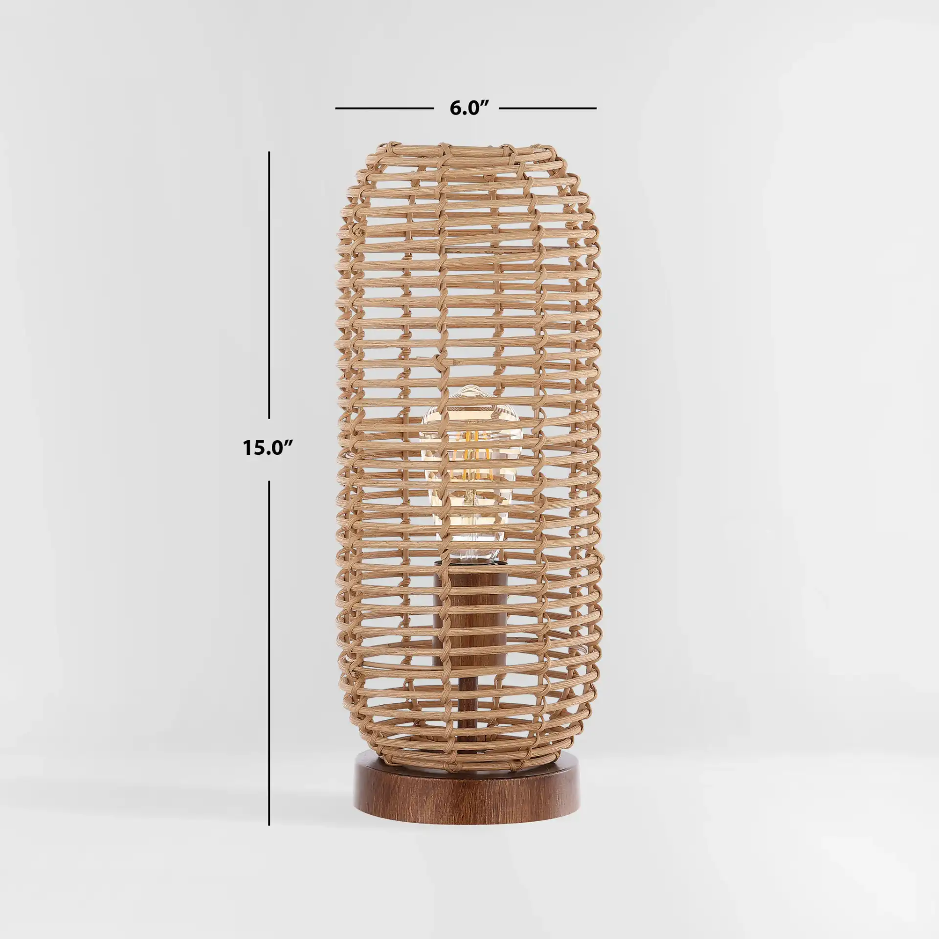 Eveline Table Lamp in Natural, detail view