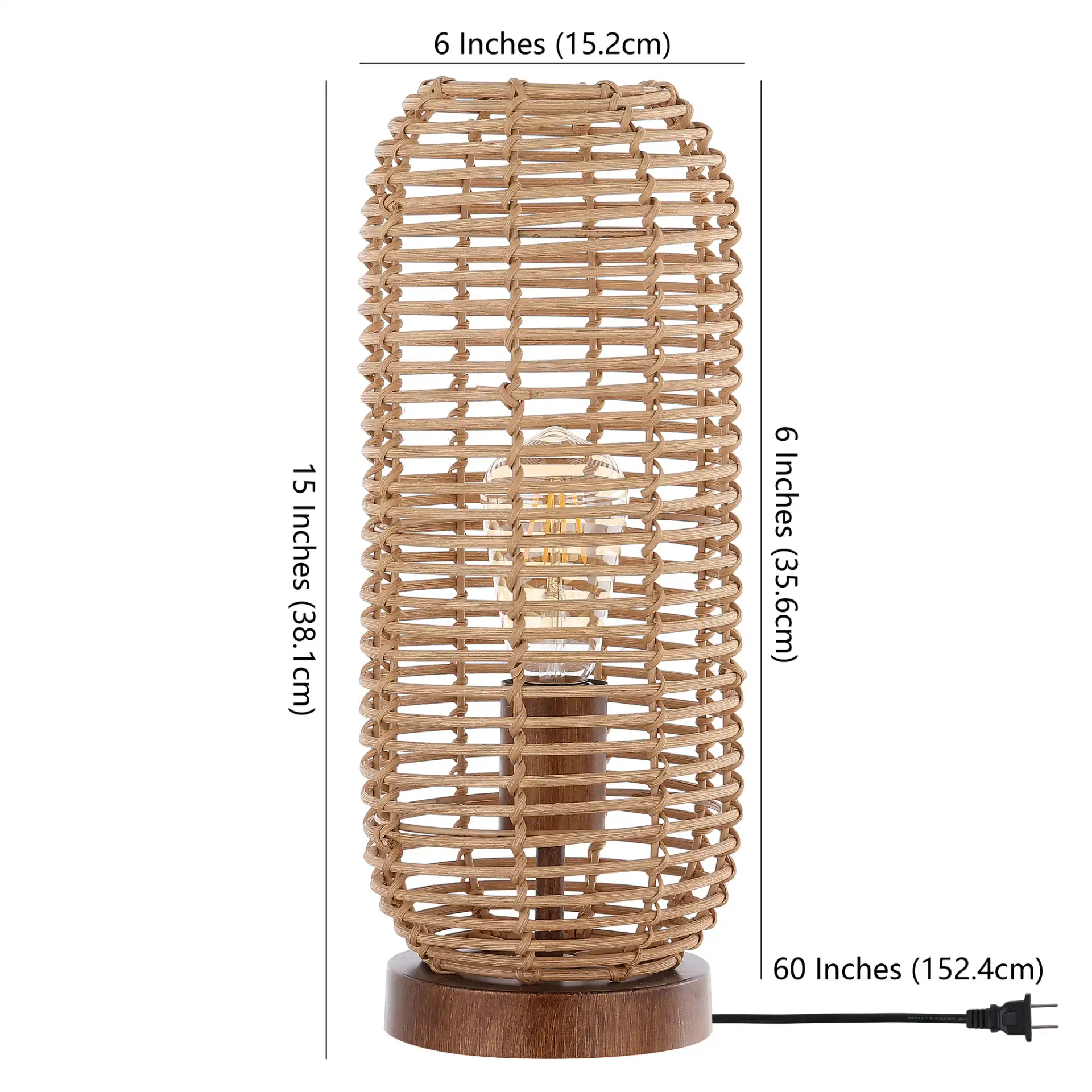 Eveline Table Lamp in Natural, detail view