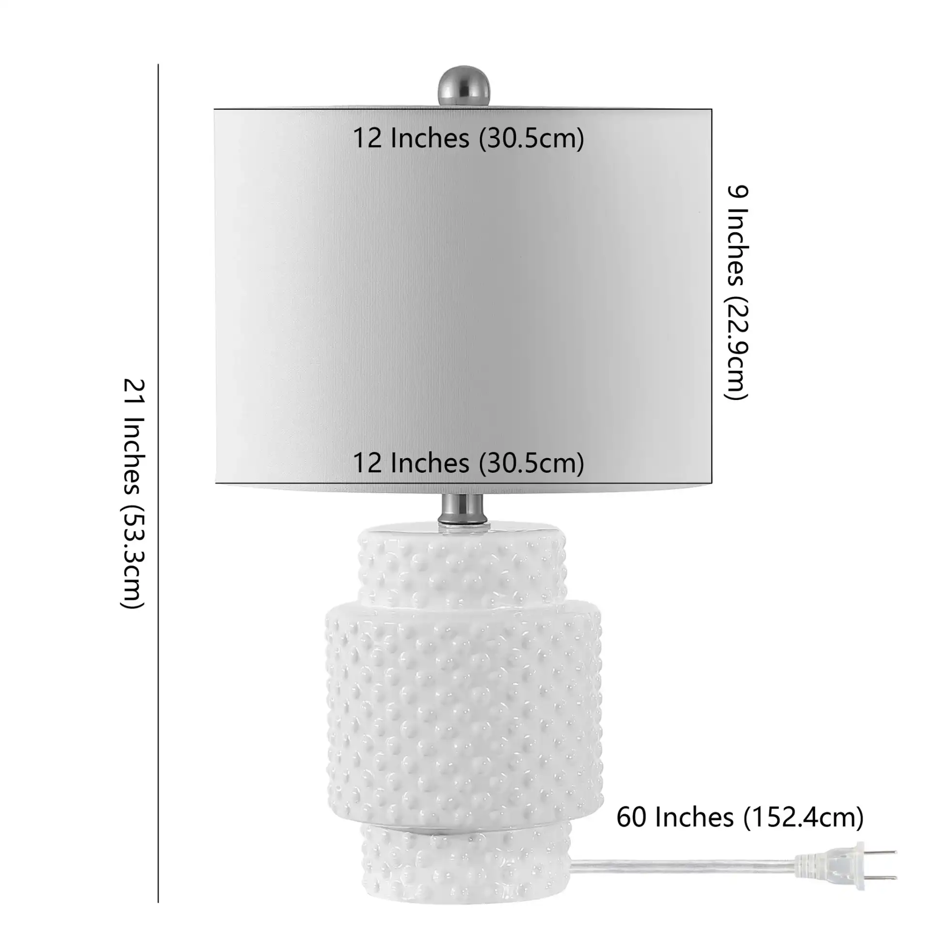 Sonter Table Lamp (Set Of 2) in White, detail view