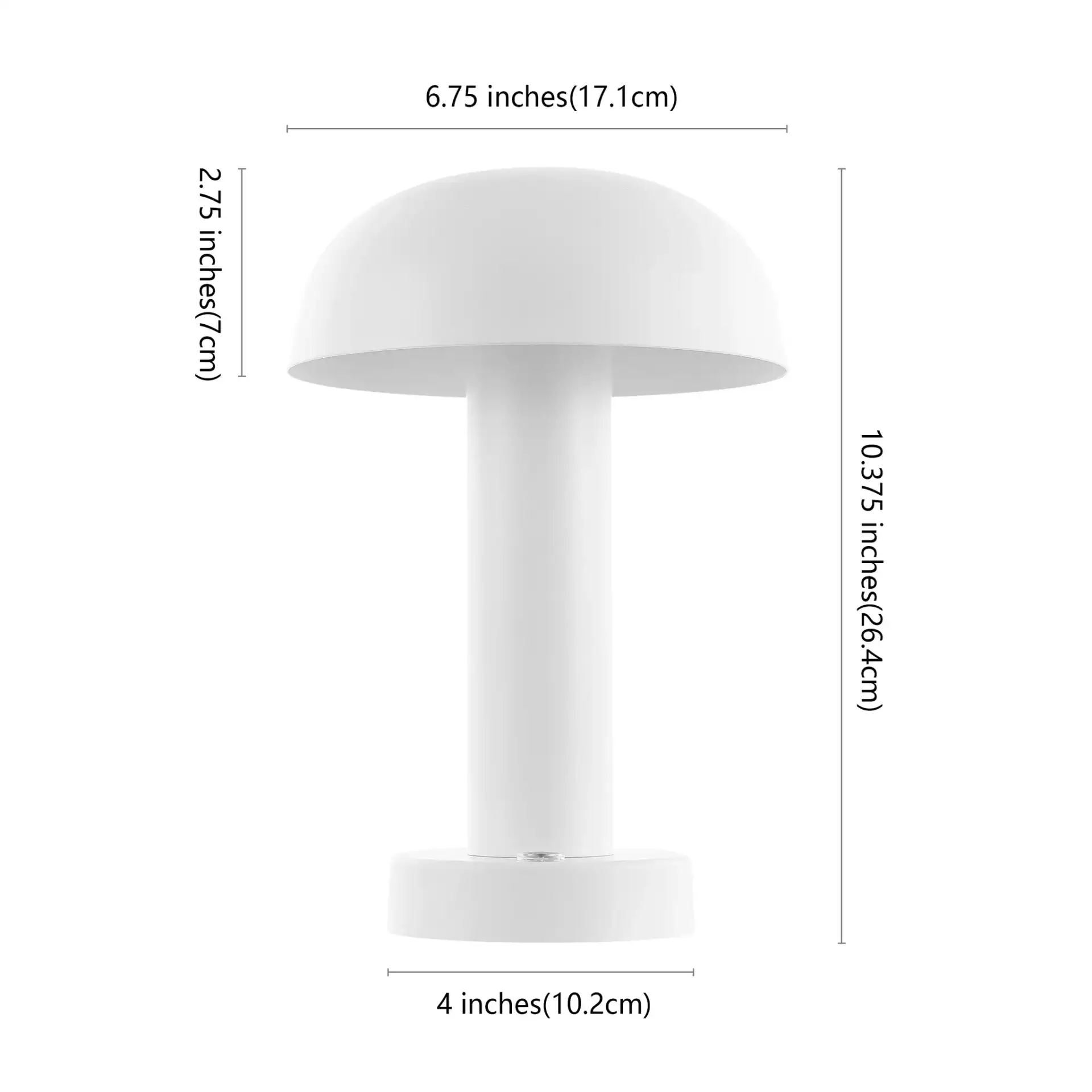 Brahma Rechargeable Led Table Lamp in White, detail view