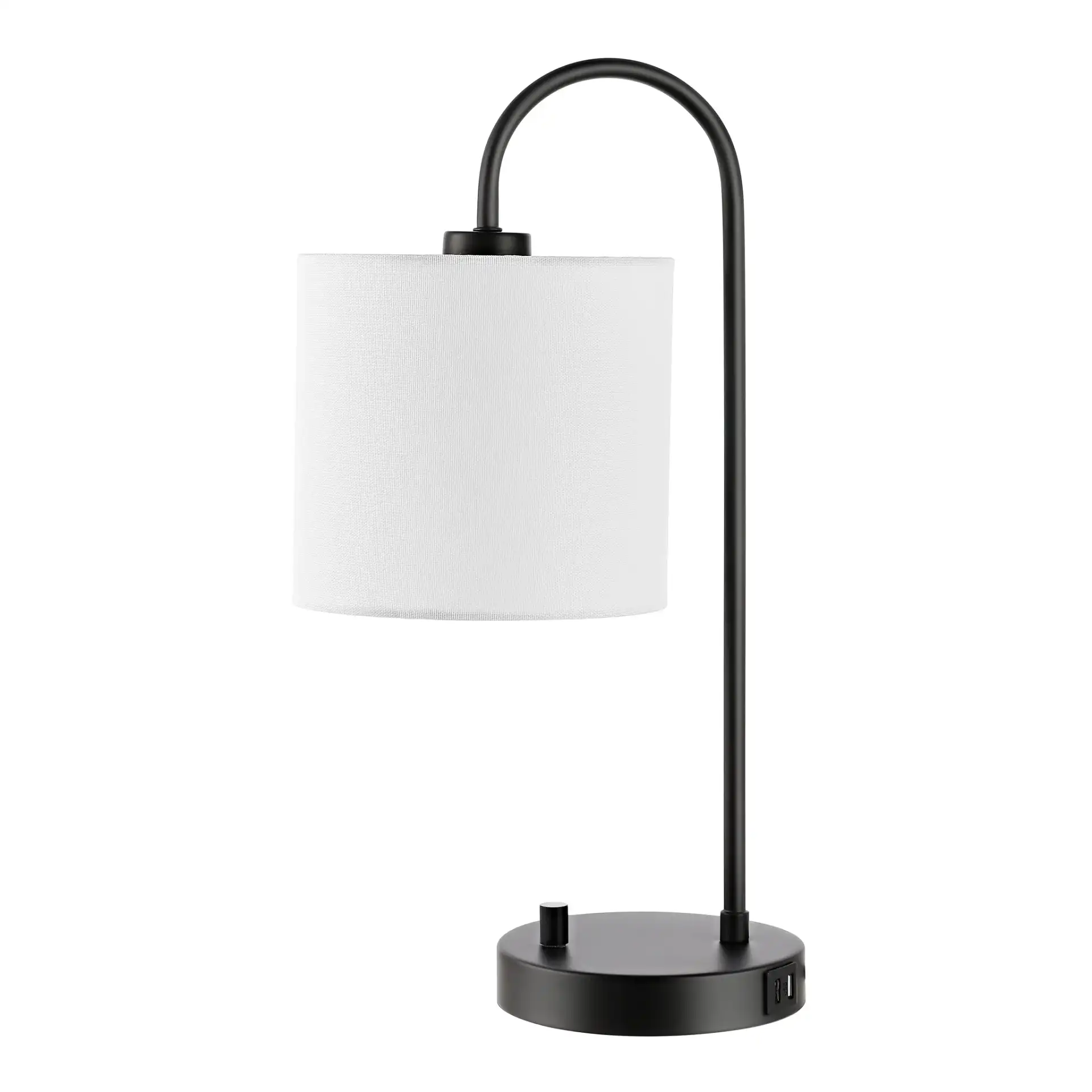 Lybrin Table Lamp With Usb in Black, detail view
