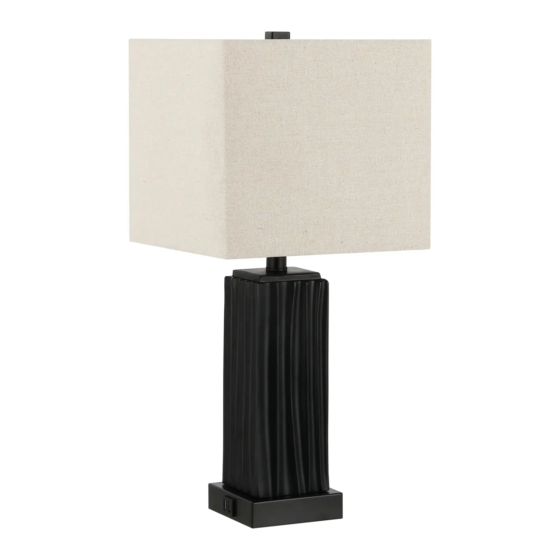 Park Table Lamp With Usb in Black, detail view