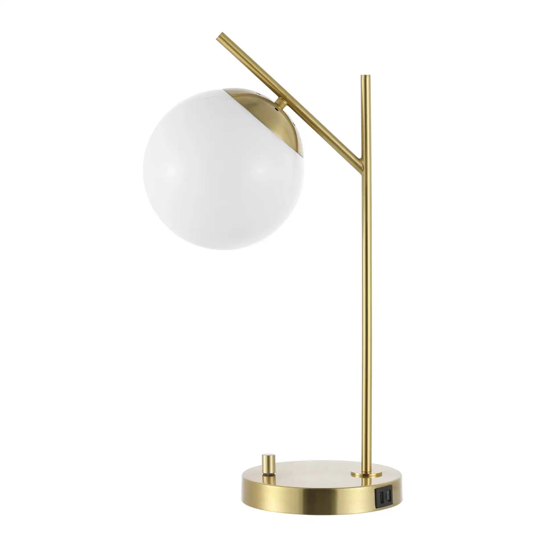 Suna Table Lamp With Usb in Brass, detail view