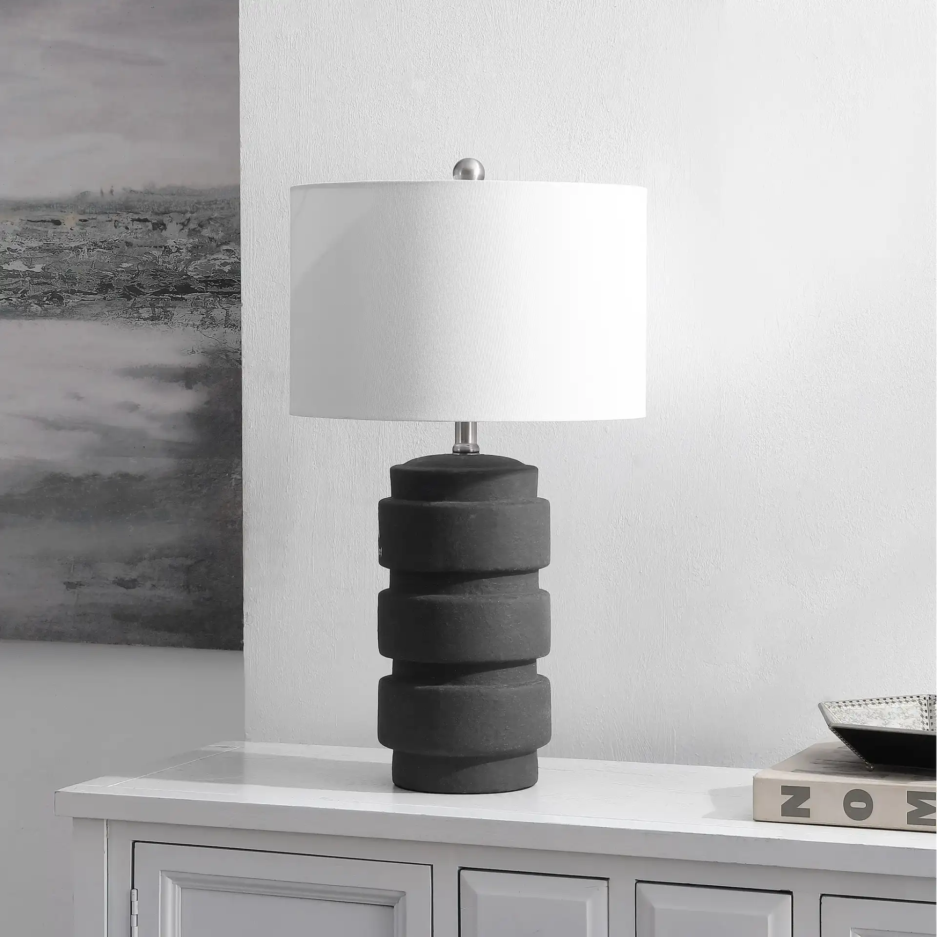 Sero Table Lamp in Black, detail view