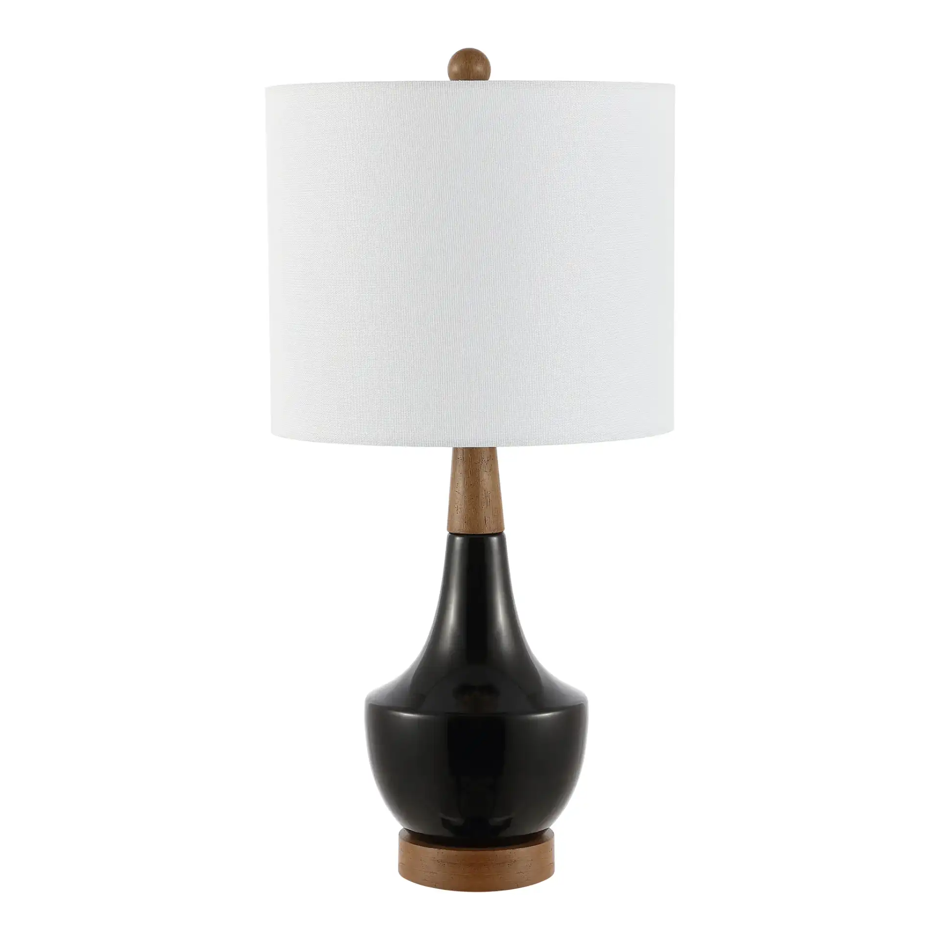 Edalyn Table Lamp in Black / Natural, detail view