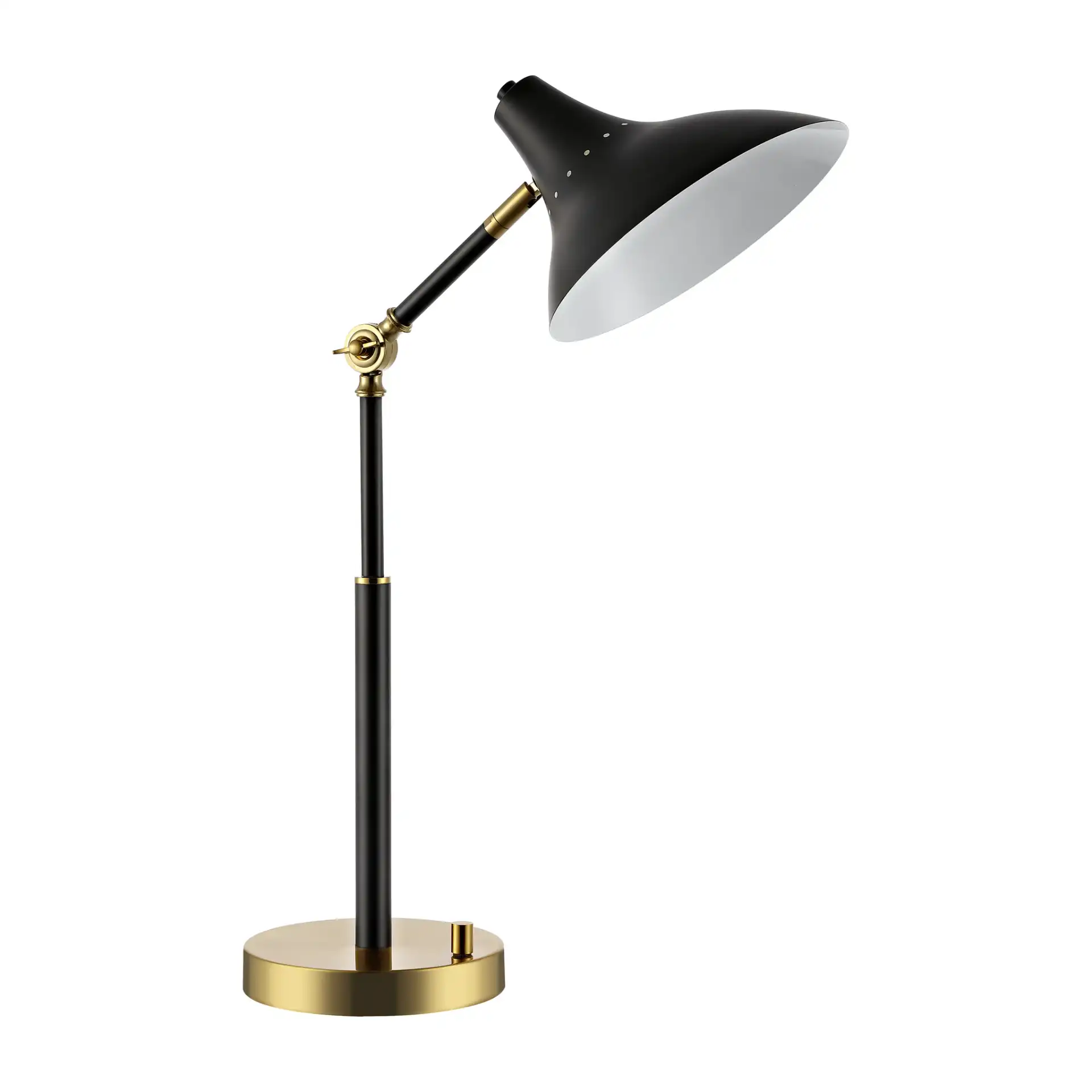 Author Table Lamp With Usb in Black / Brass, detail view