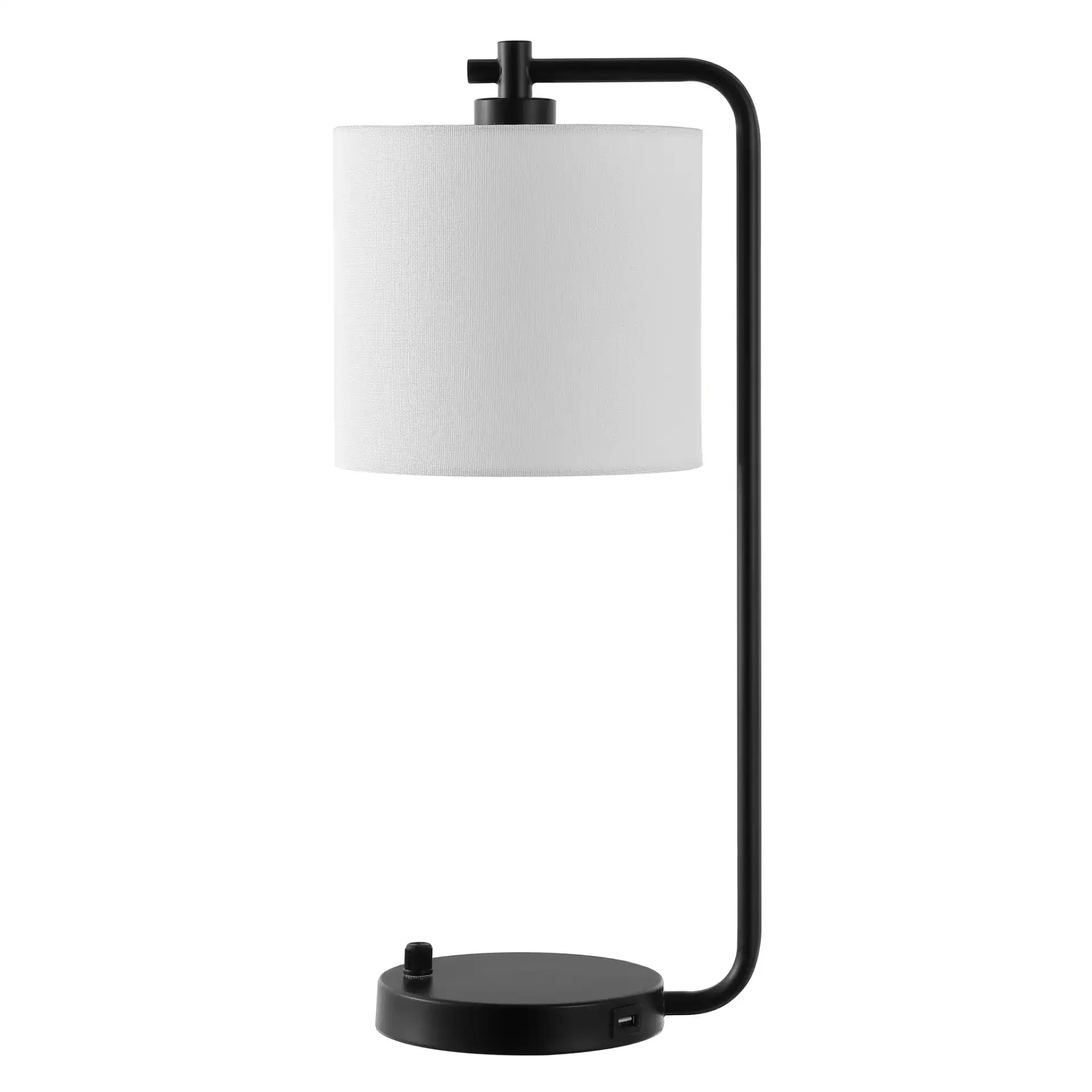 Follett Table Lamp With Usb in Black, detail view