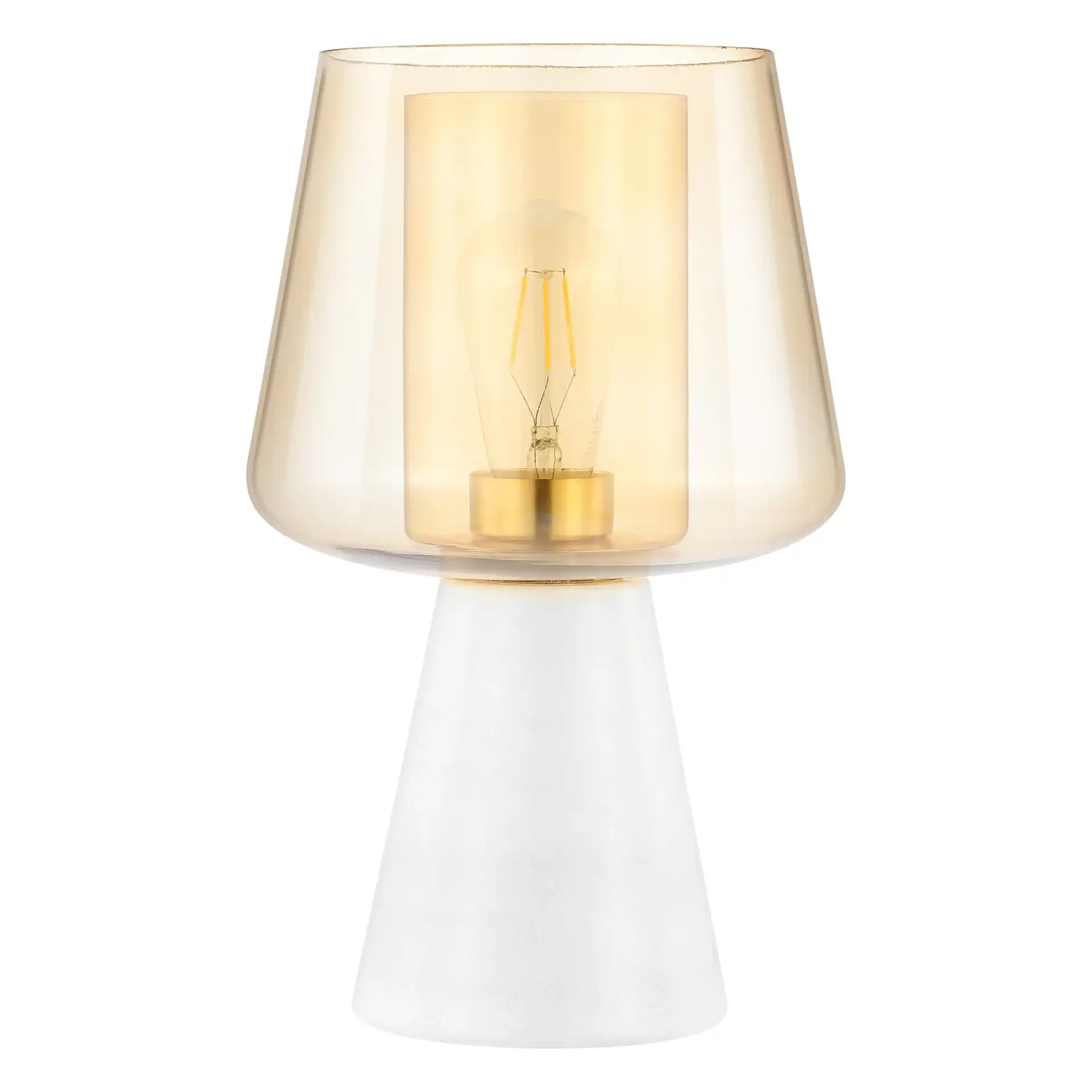 Soraya Table Lamp in Amber / White, detail view