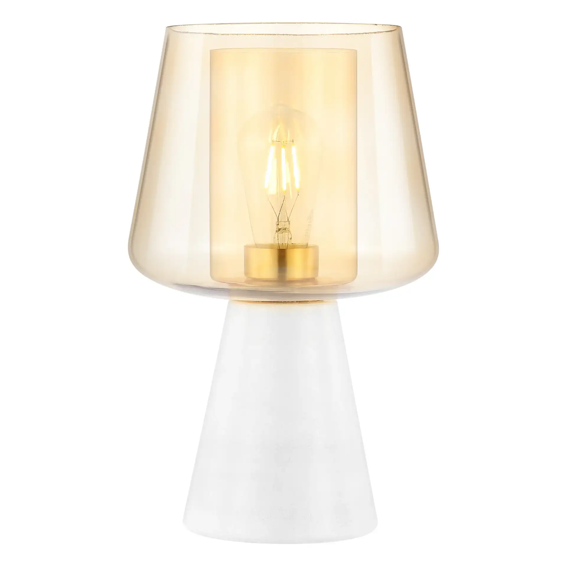 Soraya Table Lamp in Amber / White