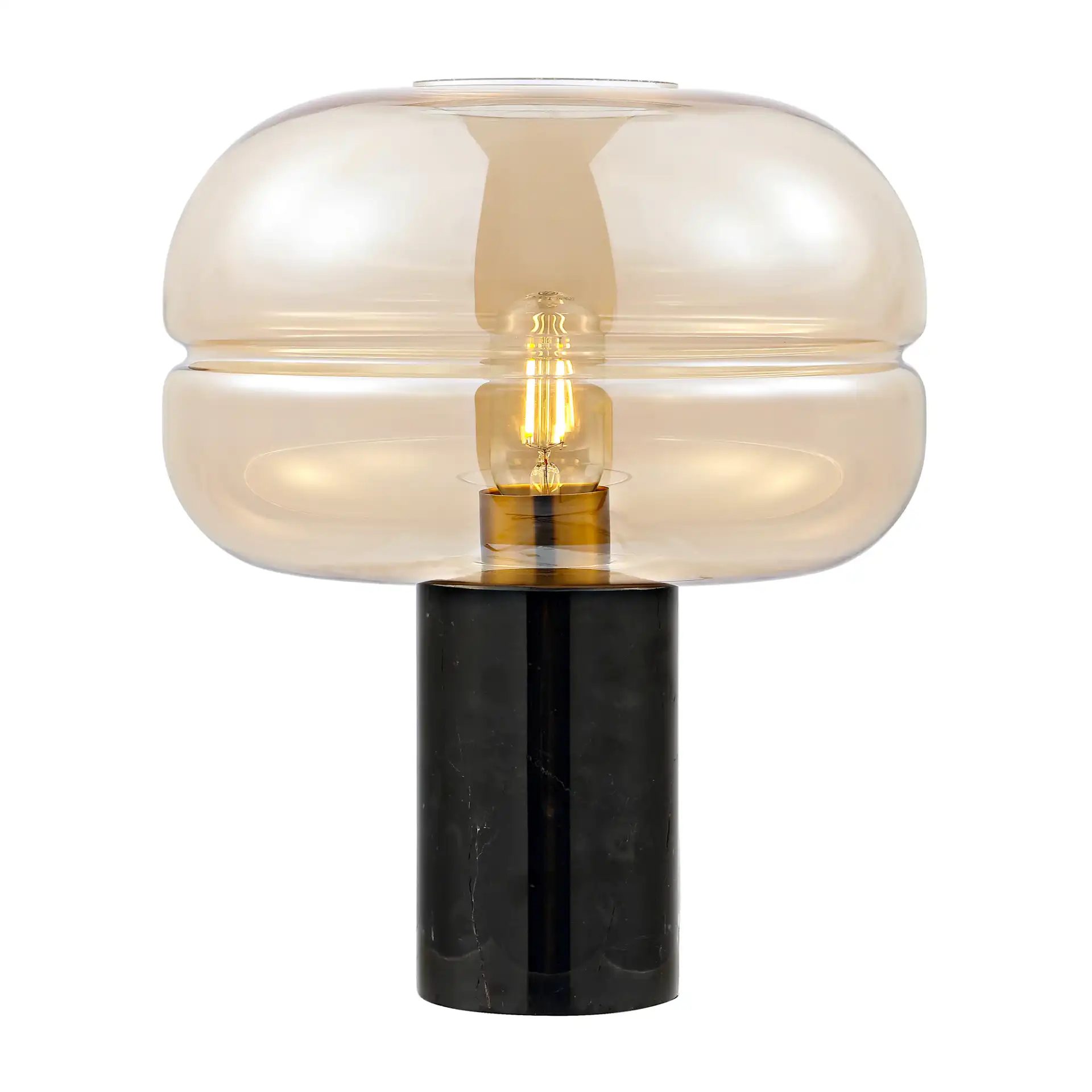 Runa Table Lamp in Amber / Black Marble