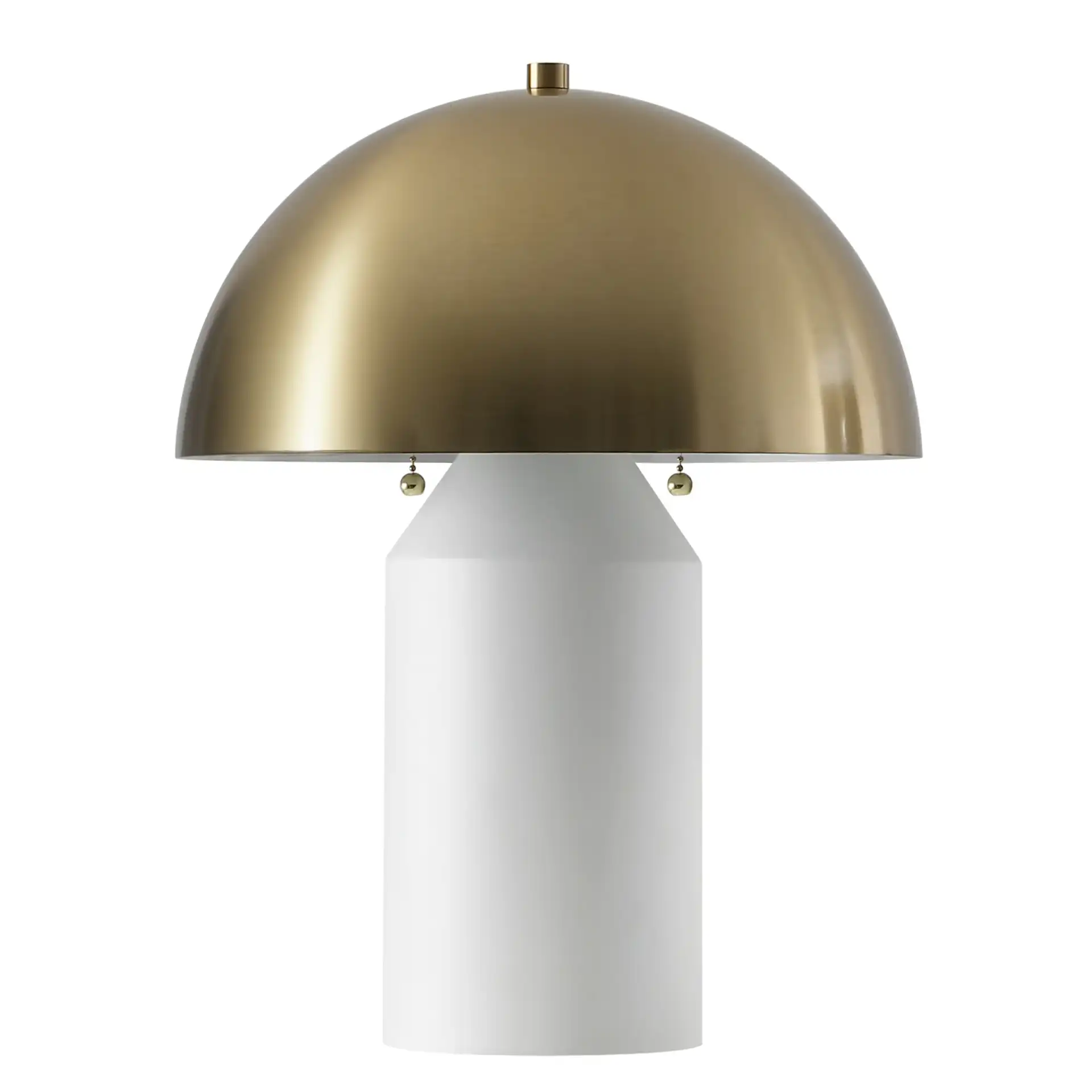 Jove Table Lamp in Brass Gold / White, detail view