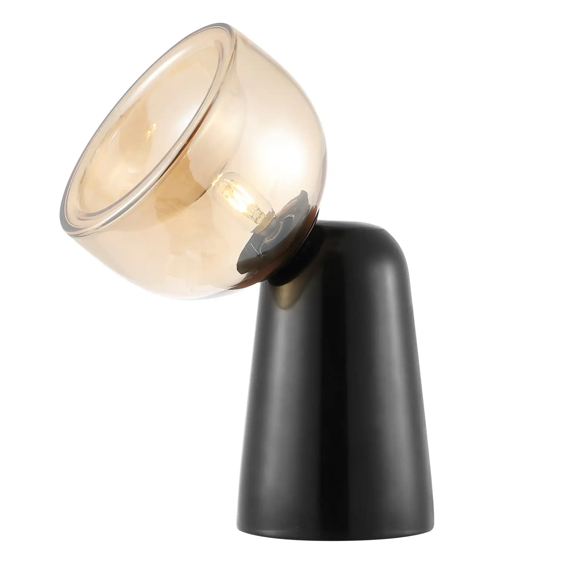 Omara Table Lamp in Amber / Black Marble
