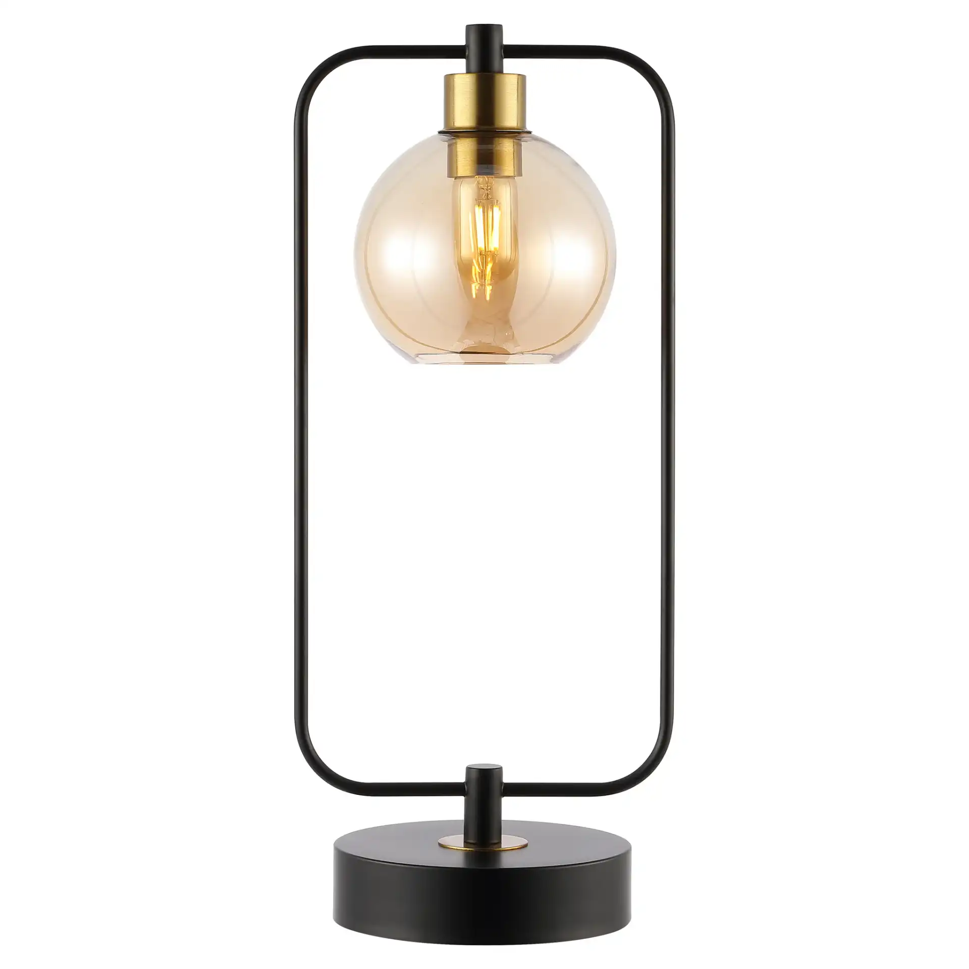 Jayson Table Lamp in Black / Amber