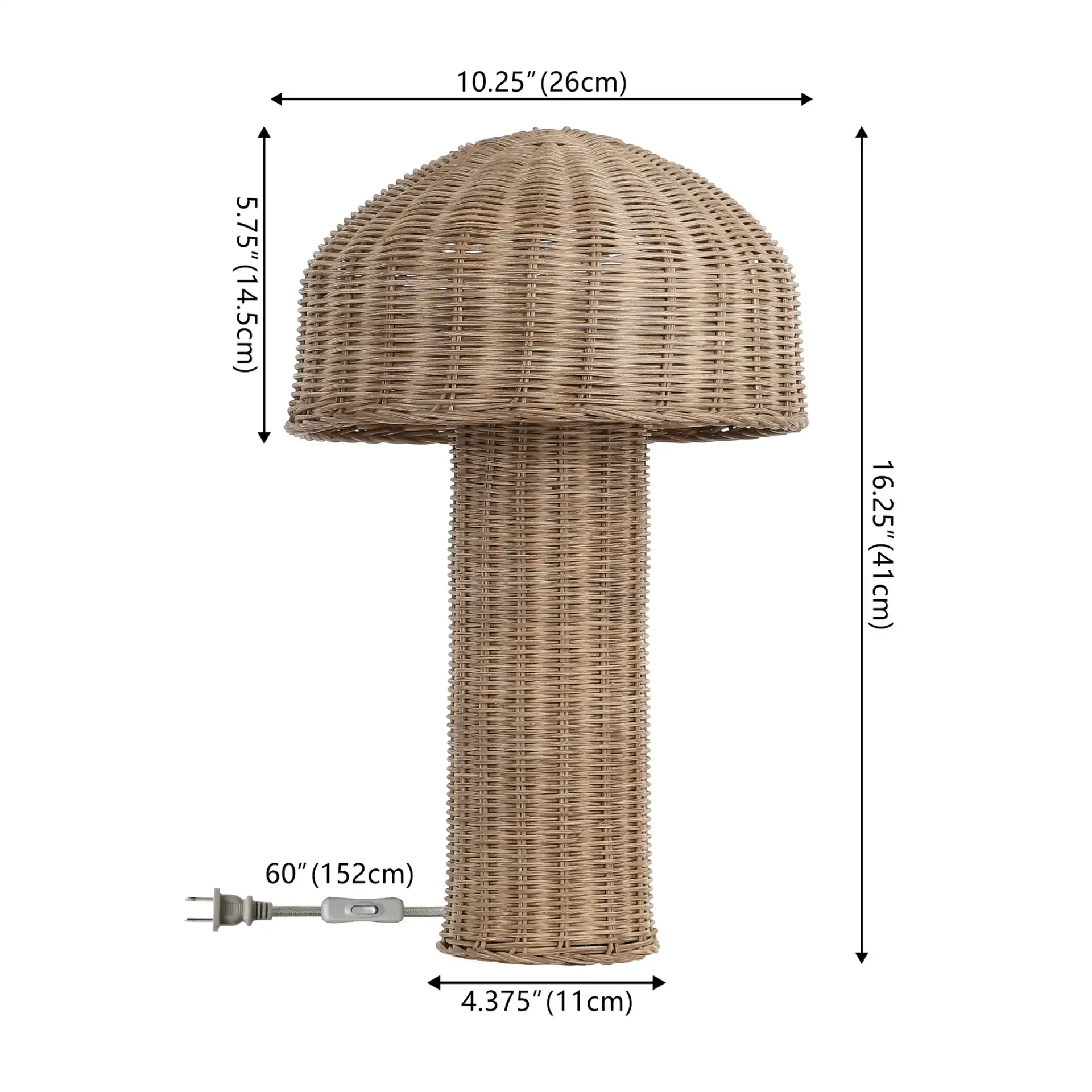 Mikayla Table Lamp in Natural, detail view