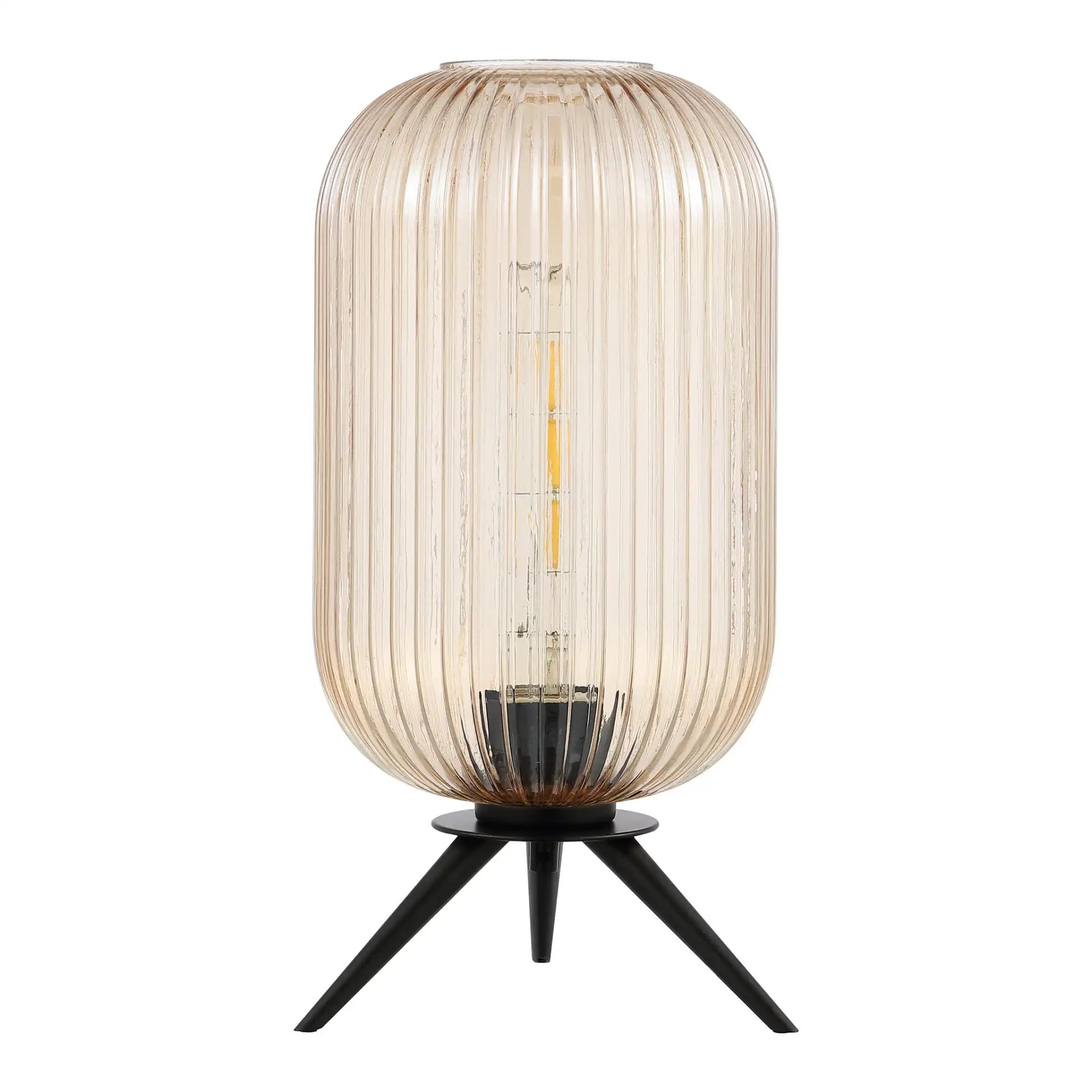 Theiss Table Lamp in Amber / Black, detail view