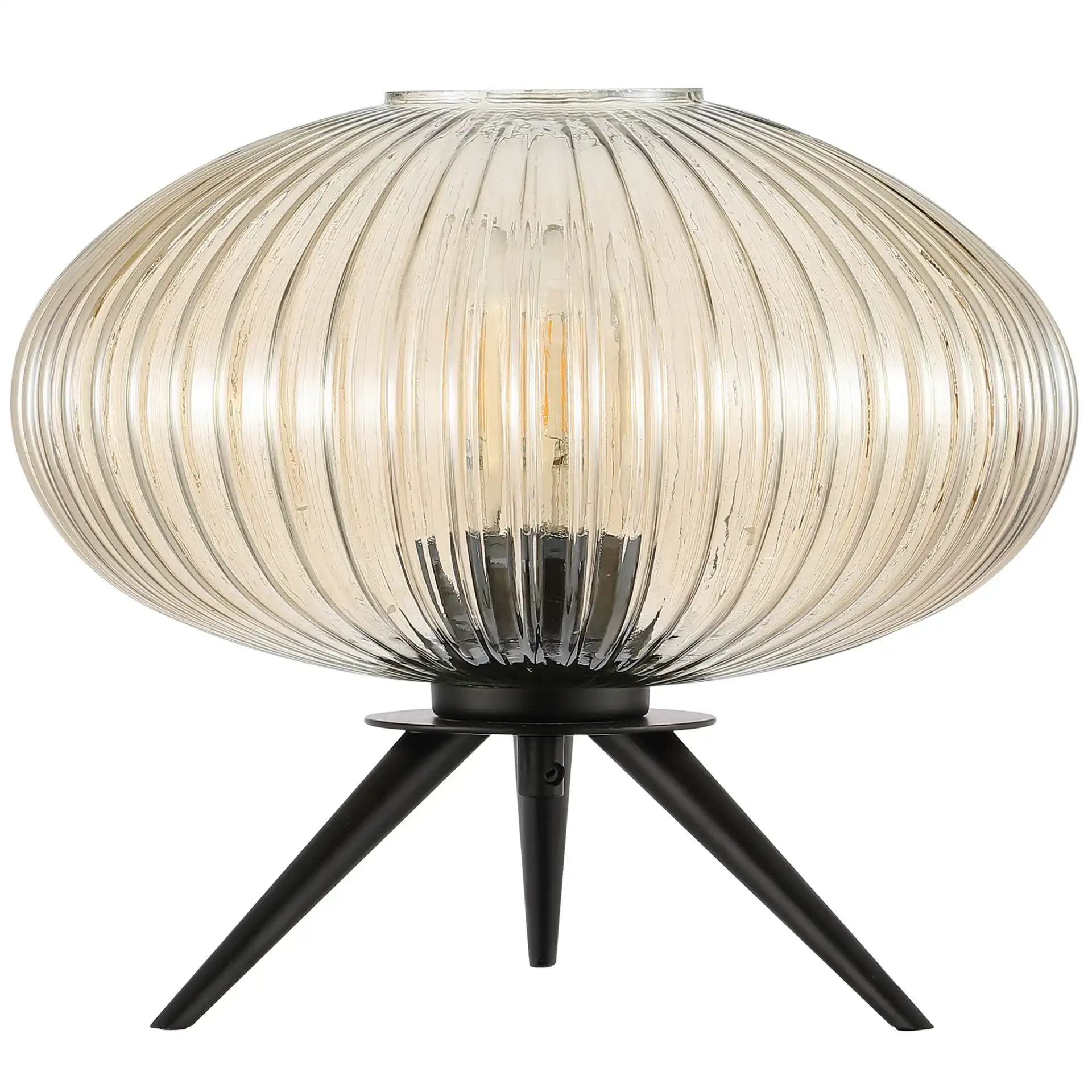 Coehlo Table Lamp in Amber / Black, detail view