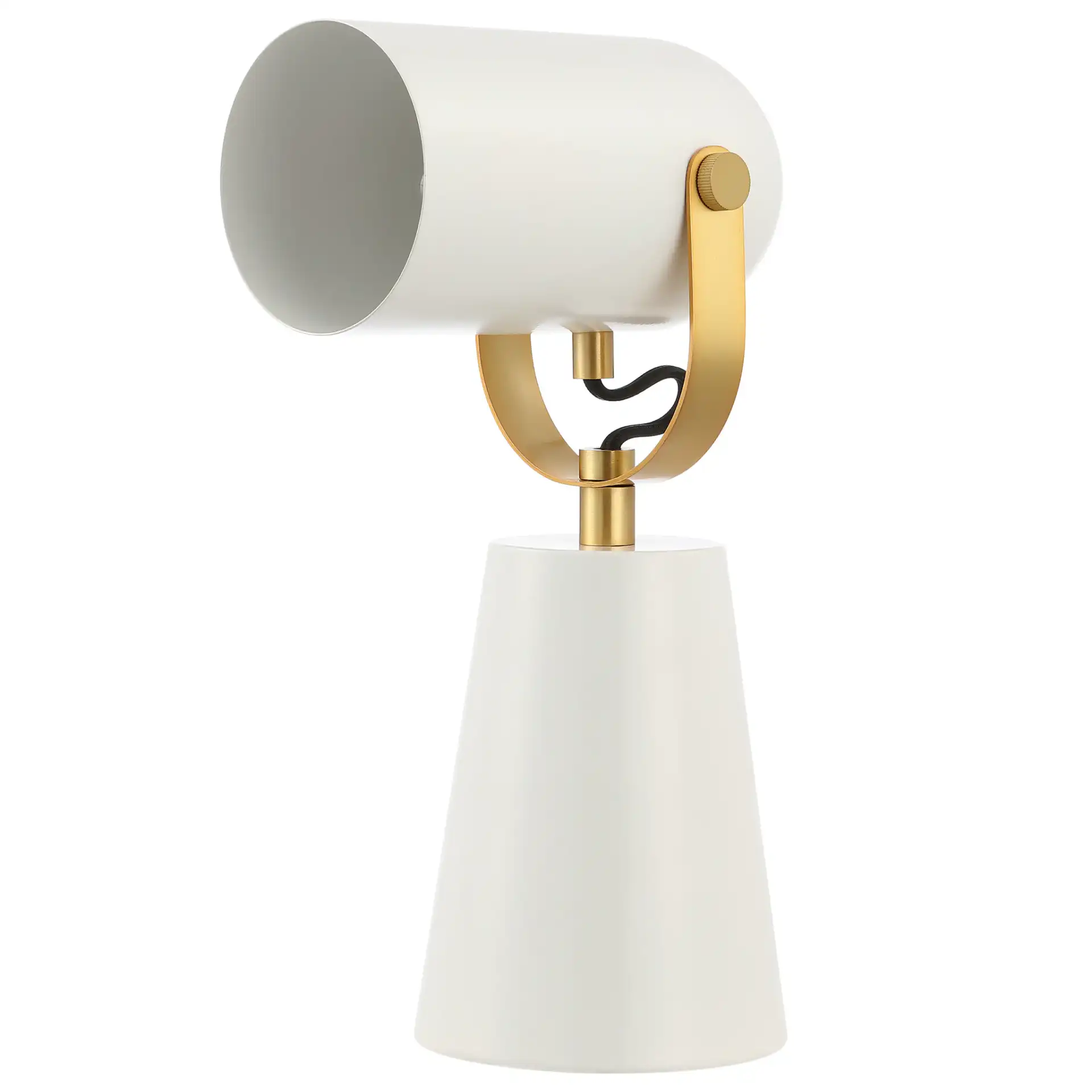 Clarst Table Lamp in White / Brass, detail view