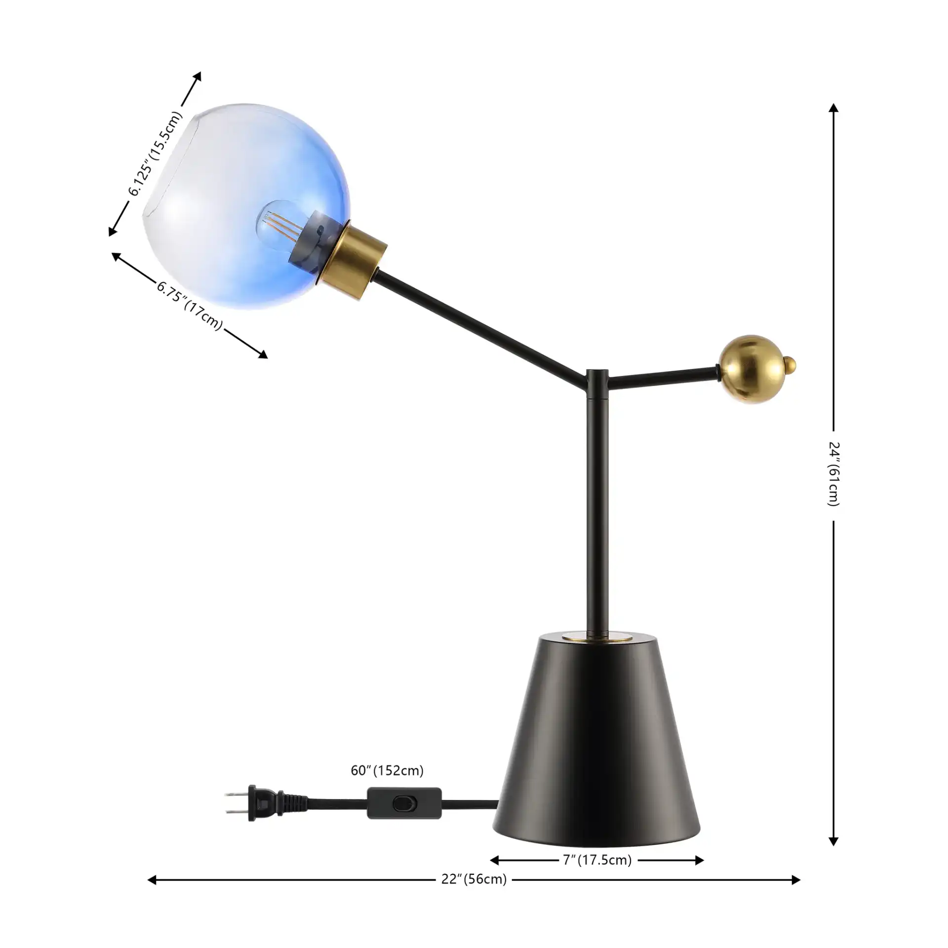 Libra Table Lamp in Multi, detail view