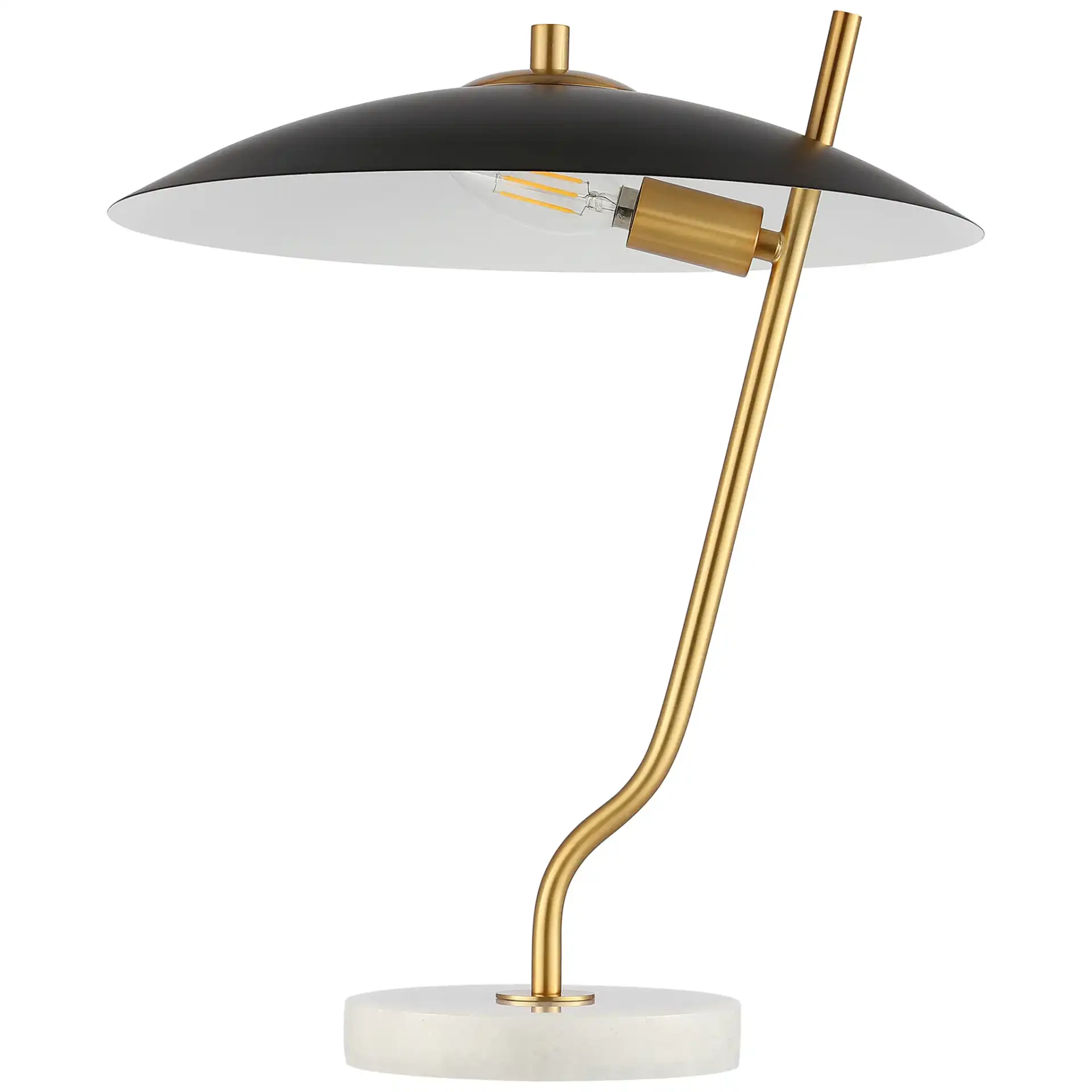Studio Table Lamp in Black / Brass, detail view