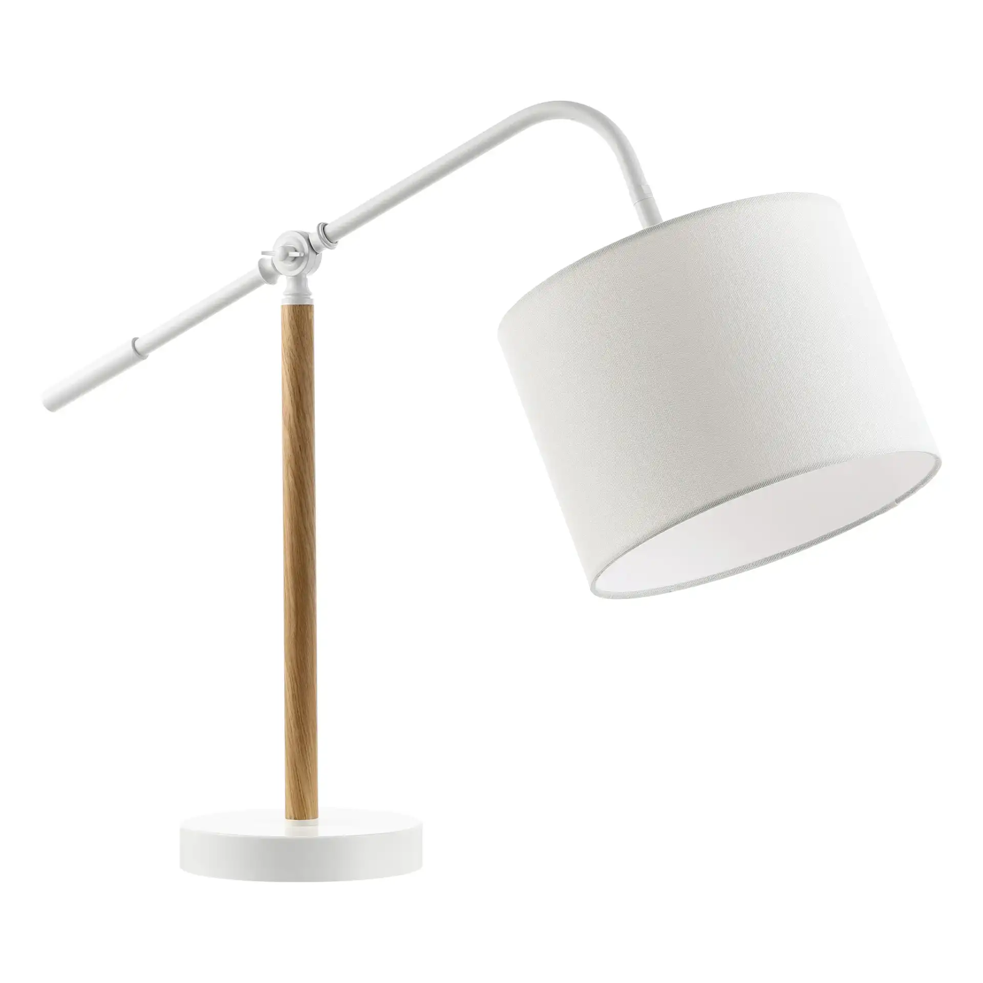 Loryn Table Lamp in White / Natural, detail view