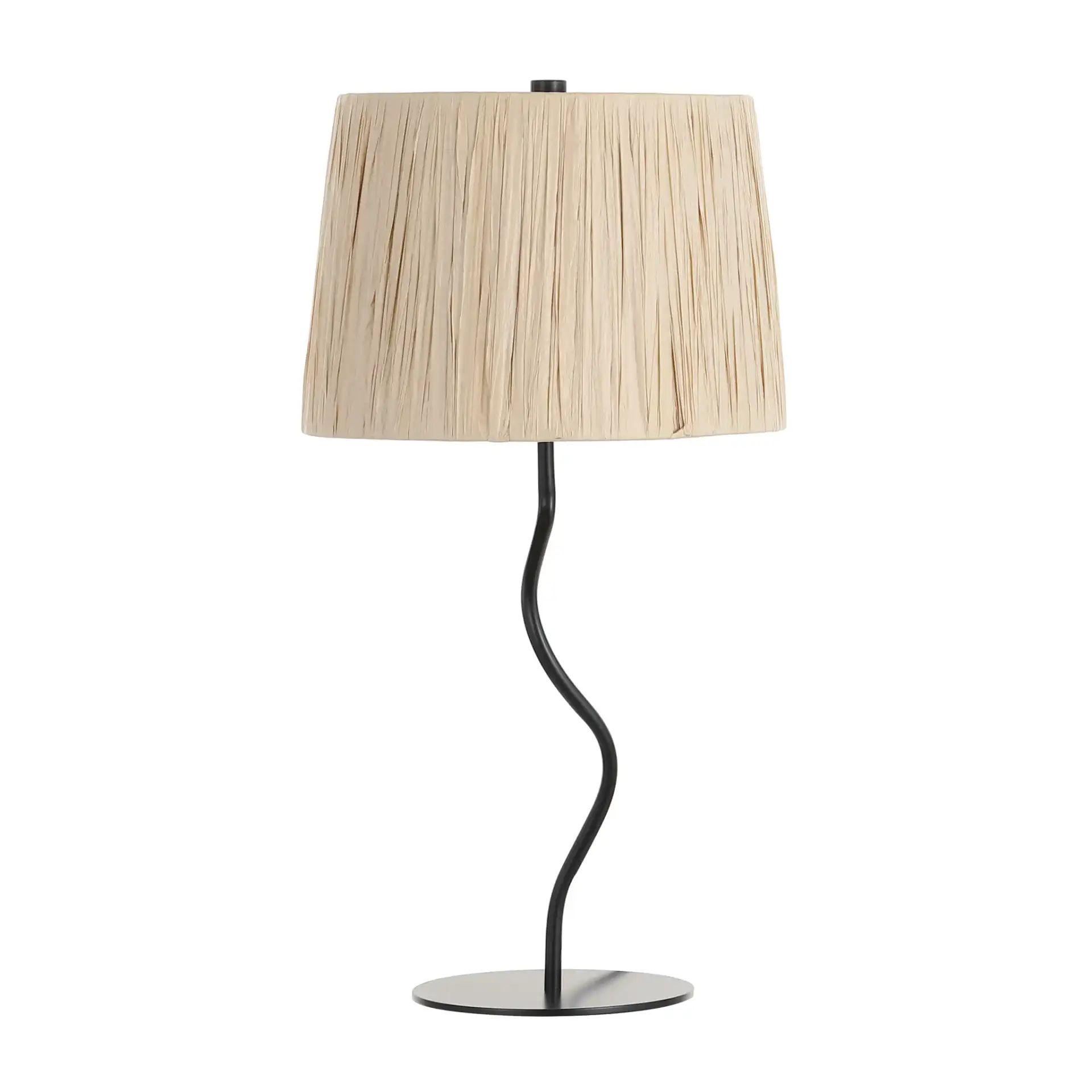 Ziggi Table Lamp in Black / Natural, detail view