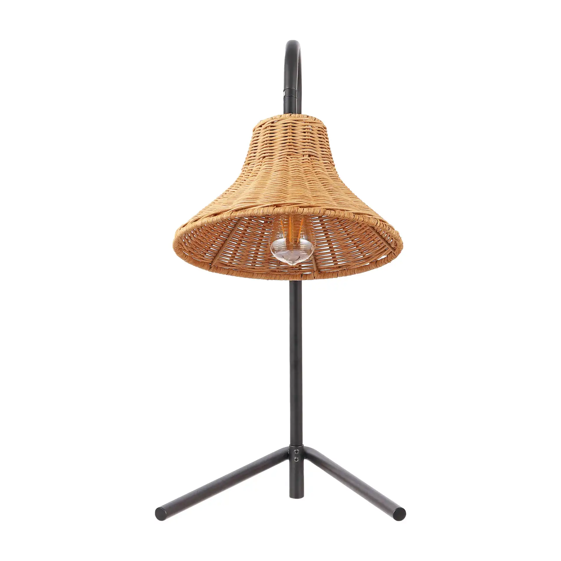 Cleo Table Lamp in Black / Natural, detail view